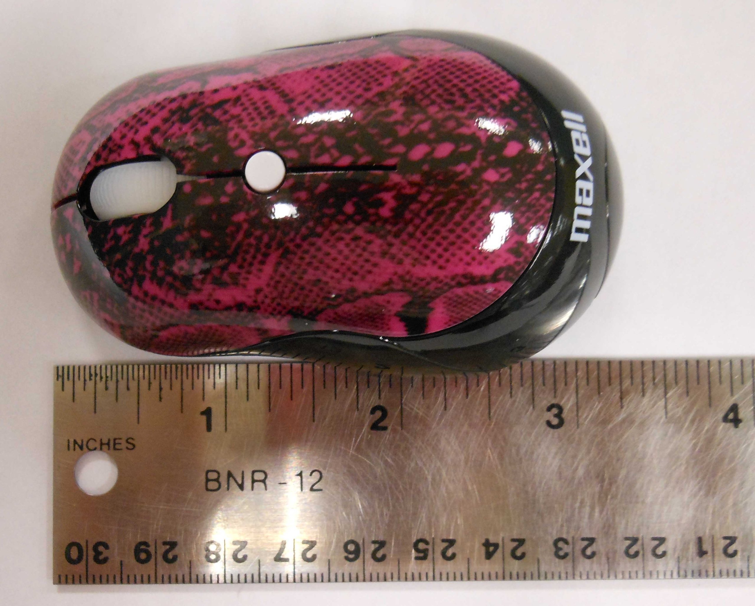 Maxell 2.4GHz Wireless Optical Mouse - Pink Python Pattern Mini Mouse for Laptop, PC, Mac | Portable Travel Mouse for Office, Home, Gaming (Model 191113)