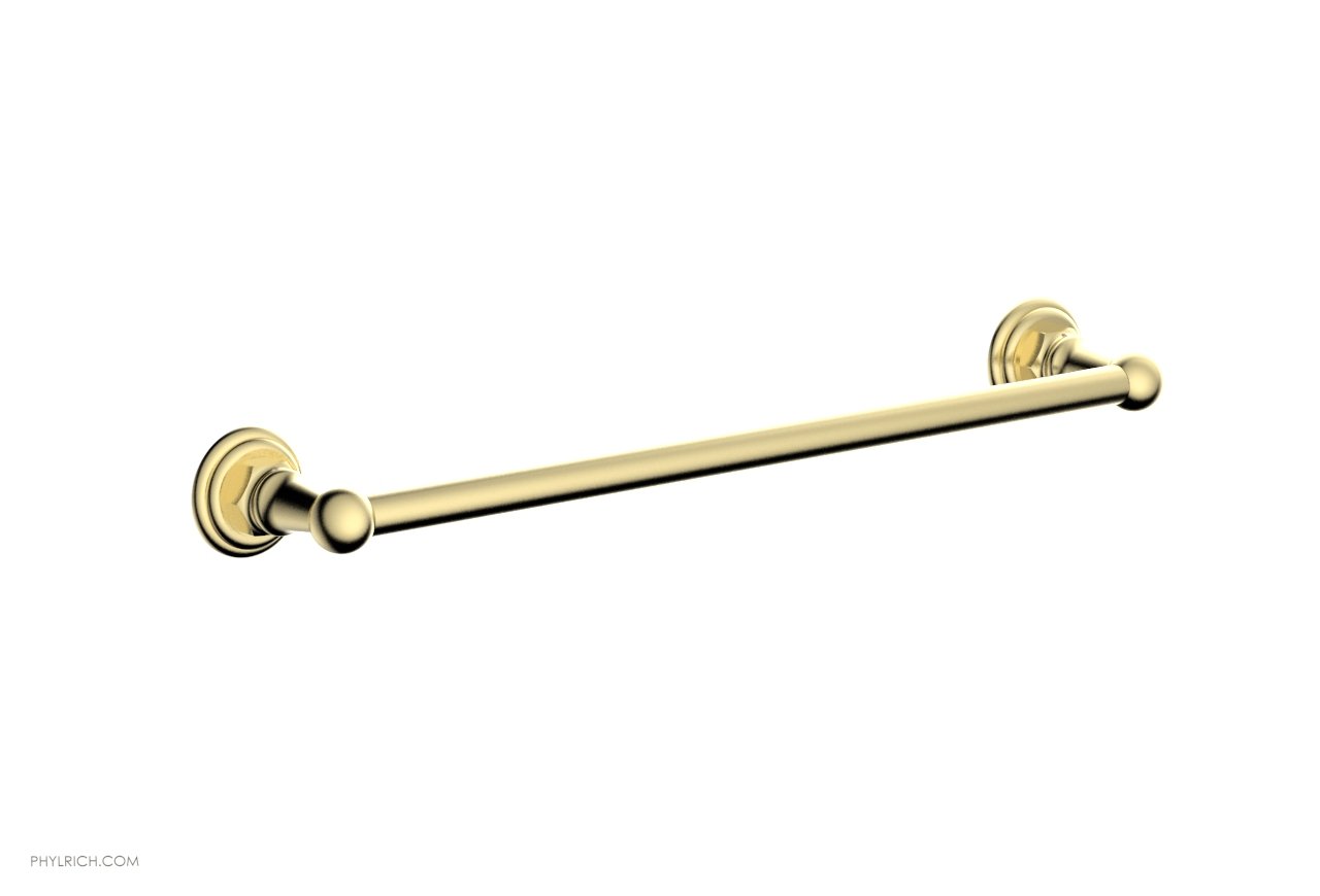 HEX TRADITIONAL 18-Inch Chrome Towel Bar - Bathroom Towel Rack for Hand & Bath Towels - Perfect for Modern & Traditional Bathrooms (50070)