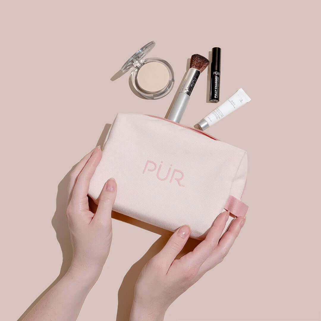 Eco-Friendly PUR Sustainable Cosmetic Bag for Travel & Daily Use | Waterproof Makeup Organizer | Vegan & Cruelty-Free Beauty Accessories