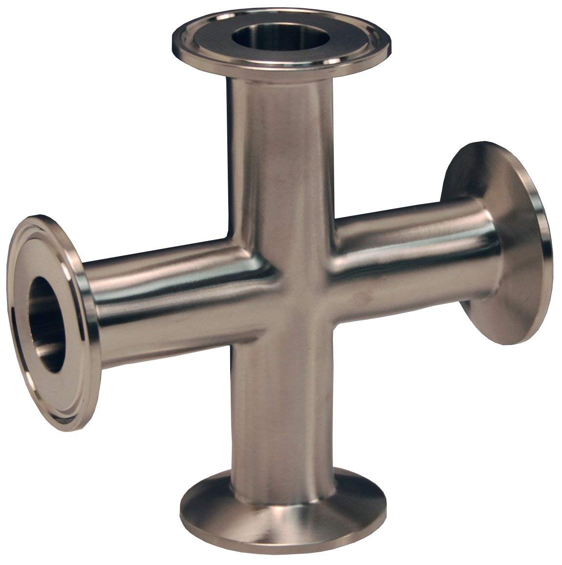 Dixon B9MP-G200 304 Stainless Steel 2-Inch Cross Clamp - Heavy Duty Pipe Fitting for Plumbing, HVAC, and Industrial Applications