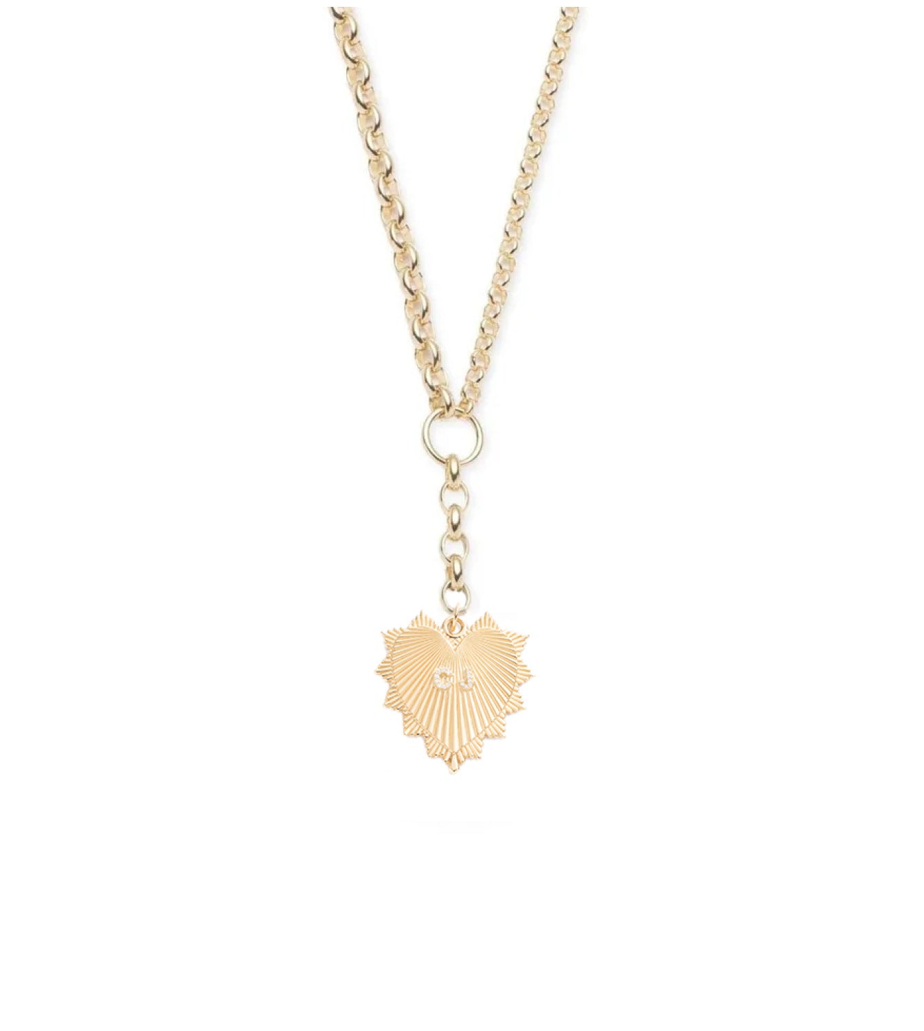 Custom Heart Belcher Chain Necklace - Heavy Mixed Metal Extension Chain Jewelry for Women - Perfect for Valentine's Day Gifts, Anniversary Presents & Everyday Wear