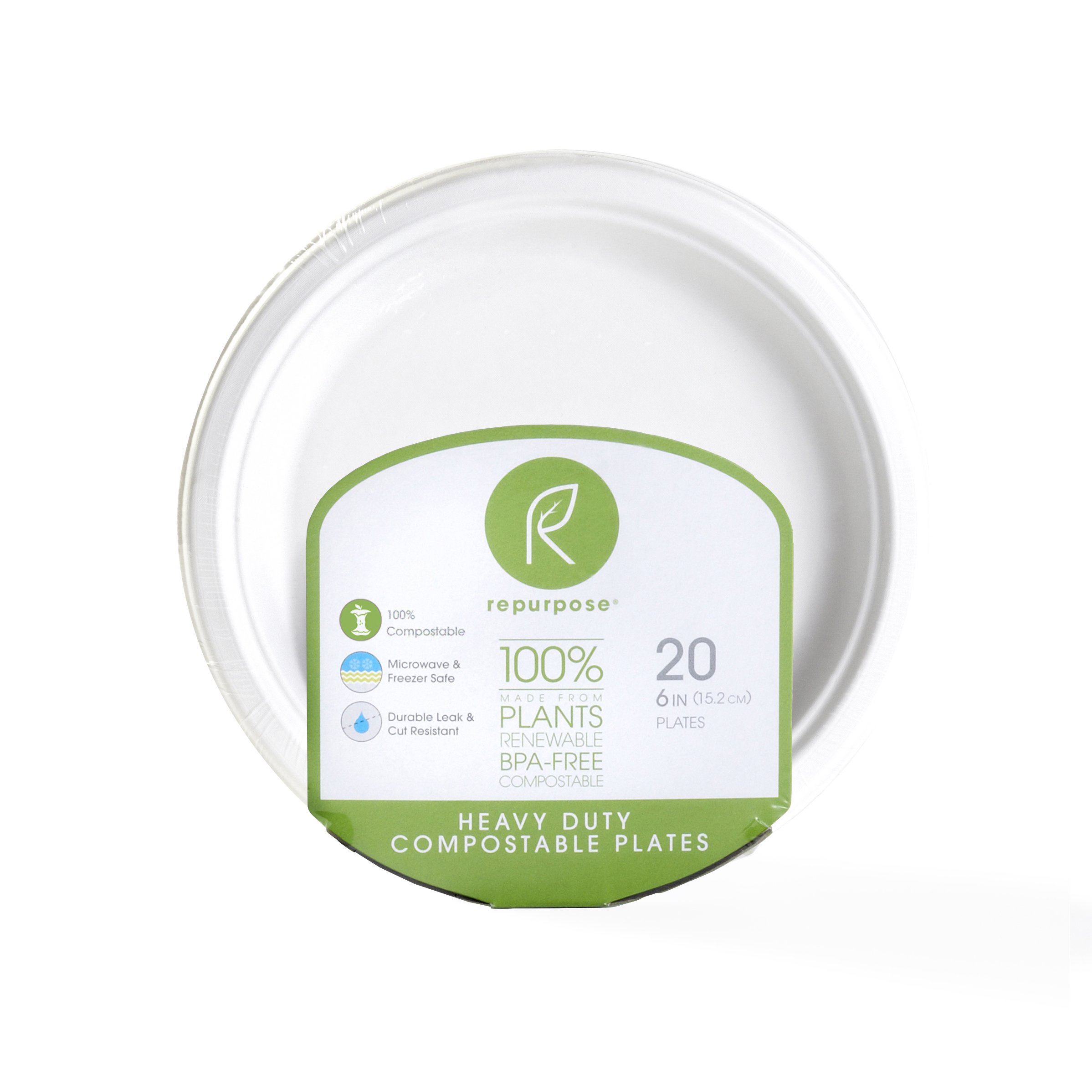 Eco-Friendly 6 Inch Compostable Bagasse Plates - Pack of 24 | 100% Plant-Based Biodegradable Dinnerware for Parties, Picnics & Sustainable Living