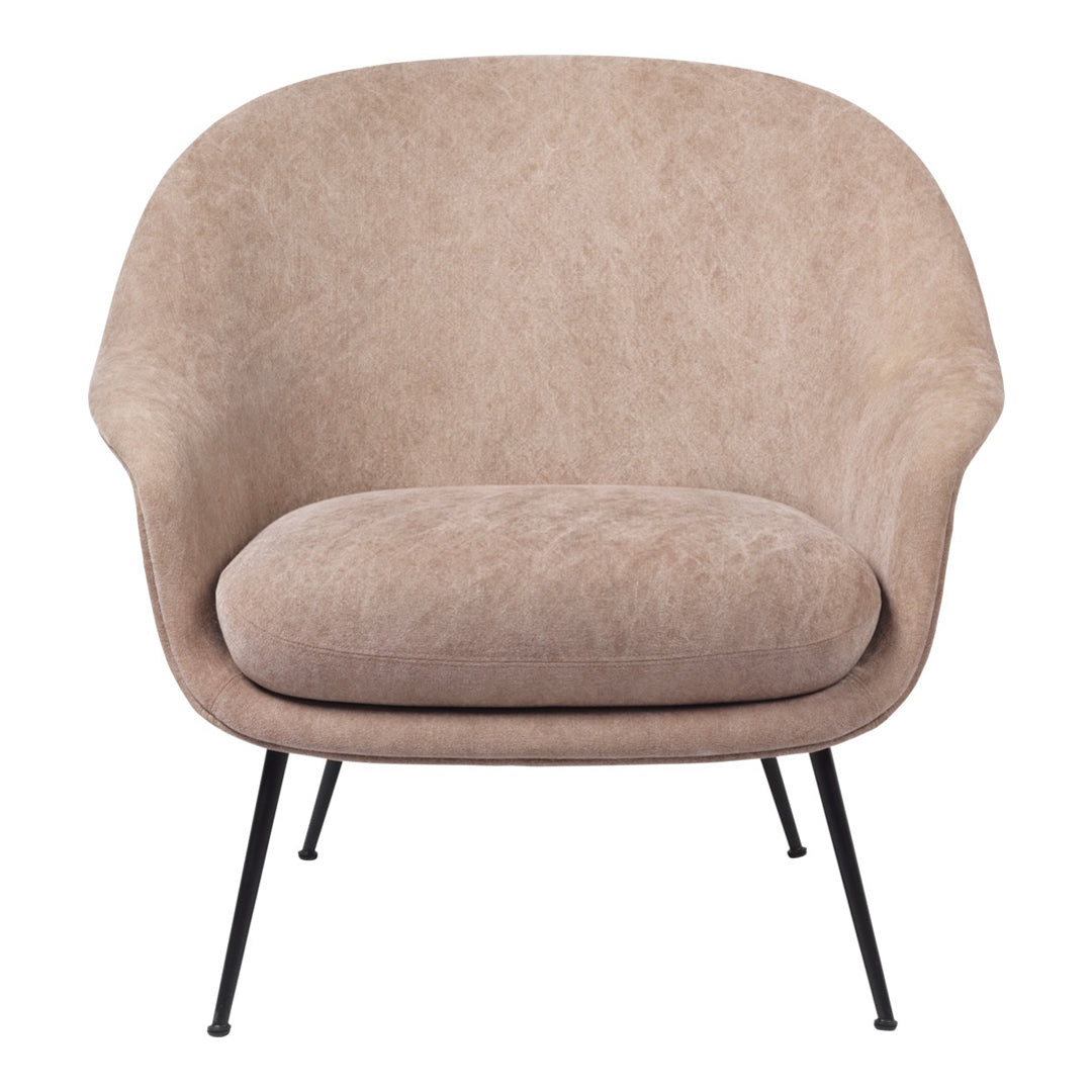 Bat Lounge Chair - Low Back Recliner with Conic Base - Perfect for Living Room, Bedroom, or Patio Relaxation