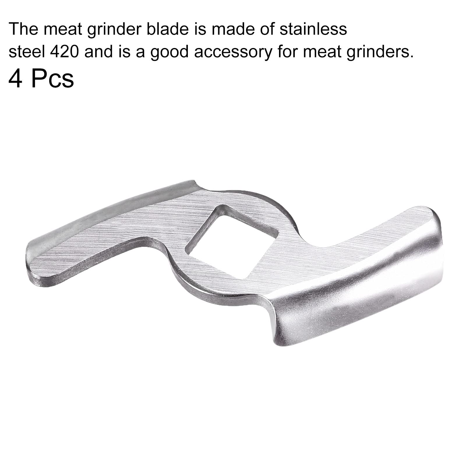 Premium 49mm Stainless Steel Meat Grinder Replacement Blades (Pack of 4) - Durable Cutter Knives for Home Kitchen & Commercial Use - Perfect for Grinding Beef, Pork, Chicken & More