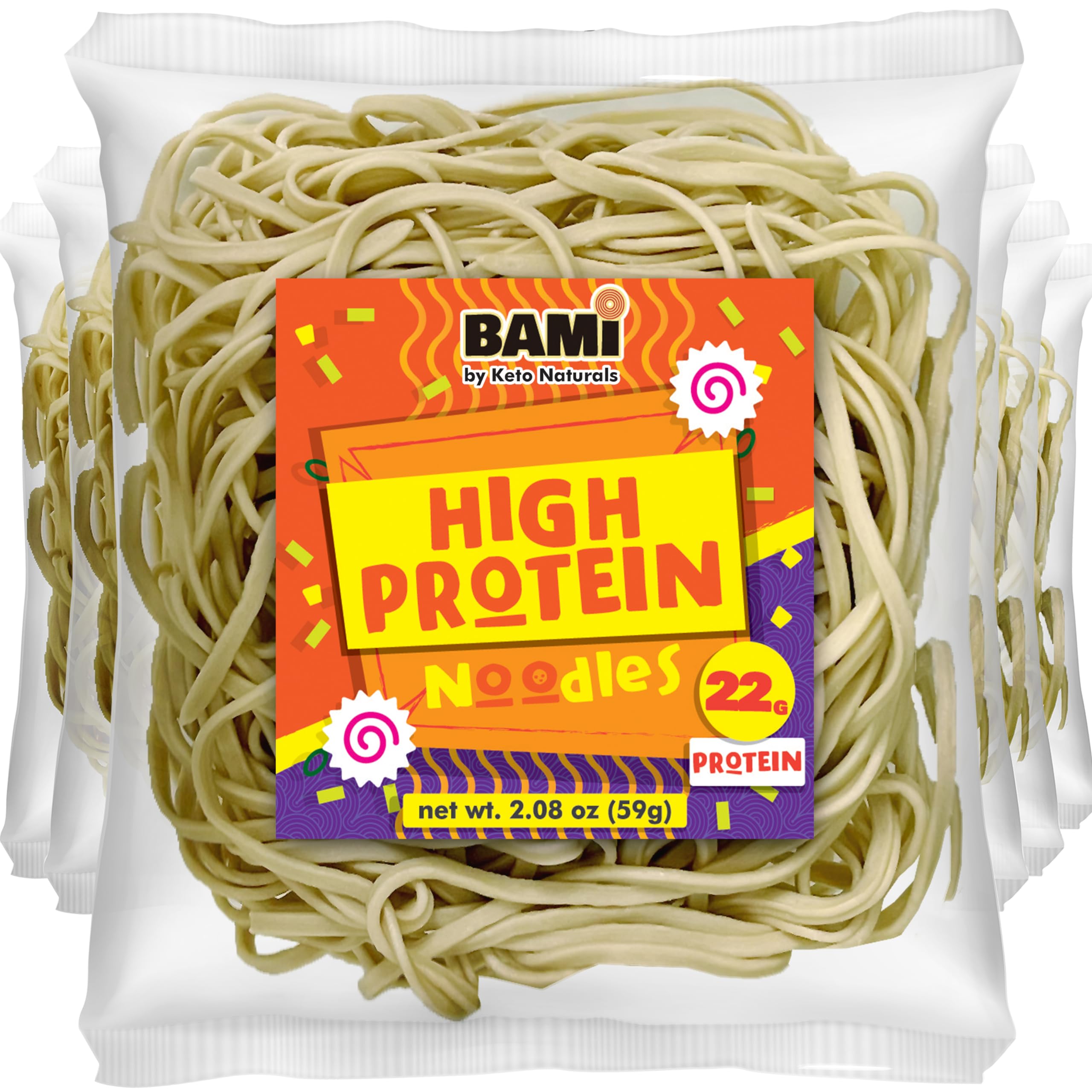 High Protein Ramen Noodles 6-Pack - 22g Protein, Low Carb, Keto Friendly, Healthy Low Sodium Instant Noodles - Perfect for Keto Diet, Weight Loss & Quick Meals