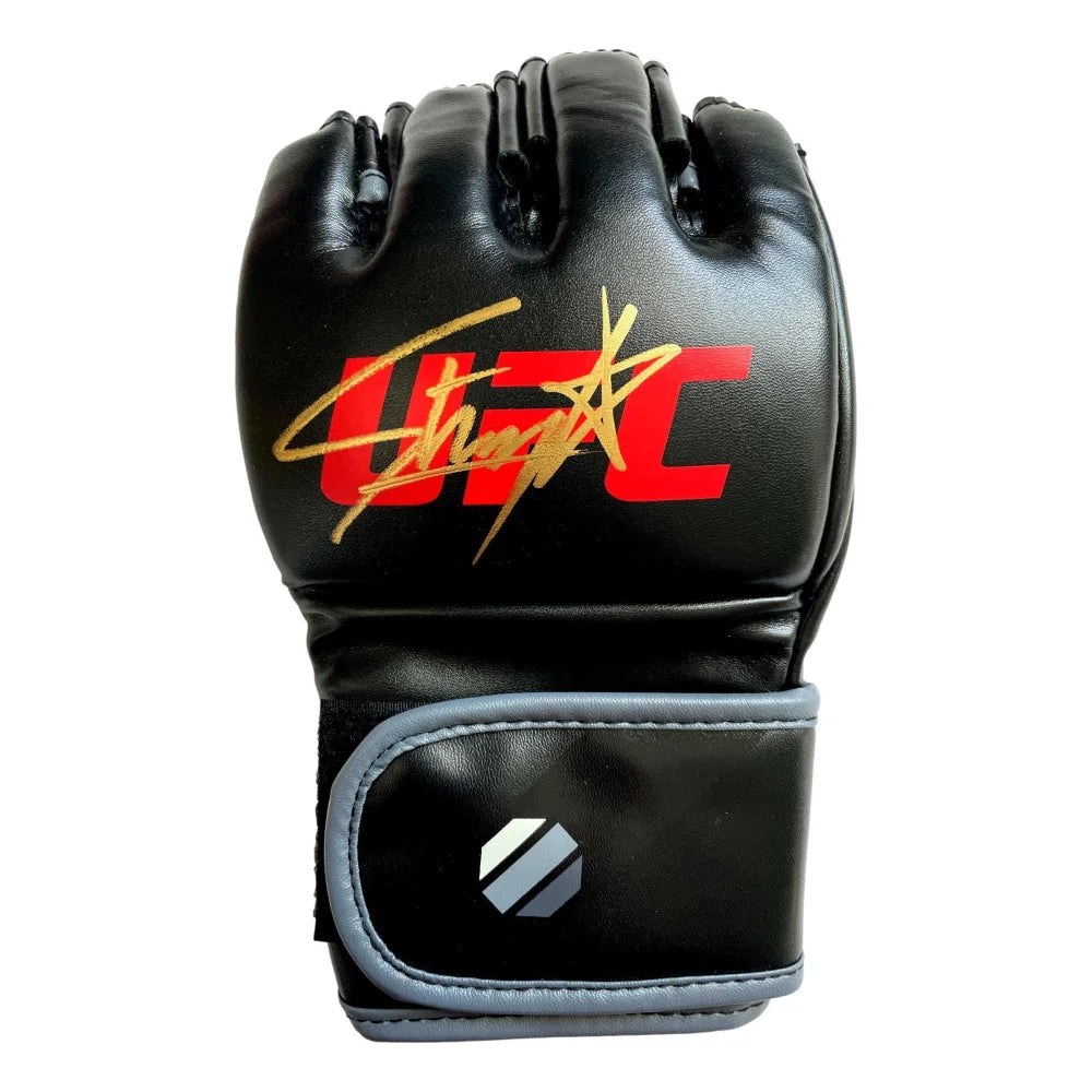 Israel Adesanya Signed UFC Black Glove Autograph - 2 Coas JSA Certified Inscriptagraphs - The Stylebender MMA Collectible - Perfect for UFC Fans & Sports Memorabilia Collections