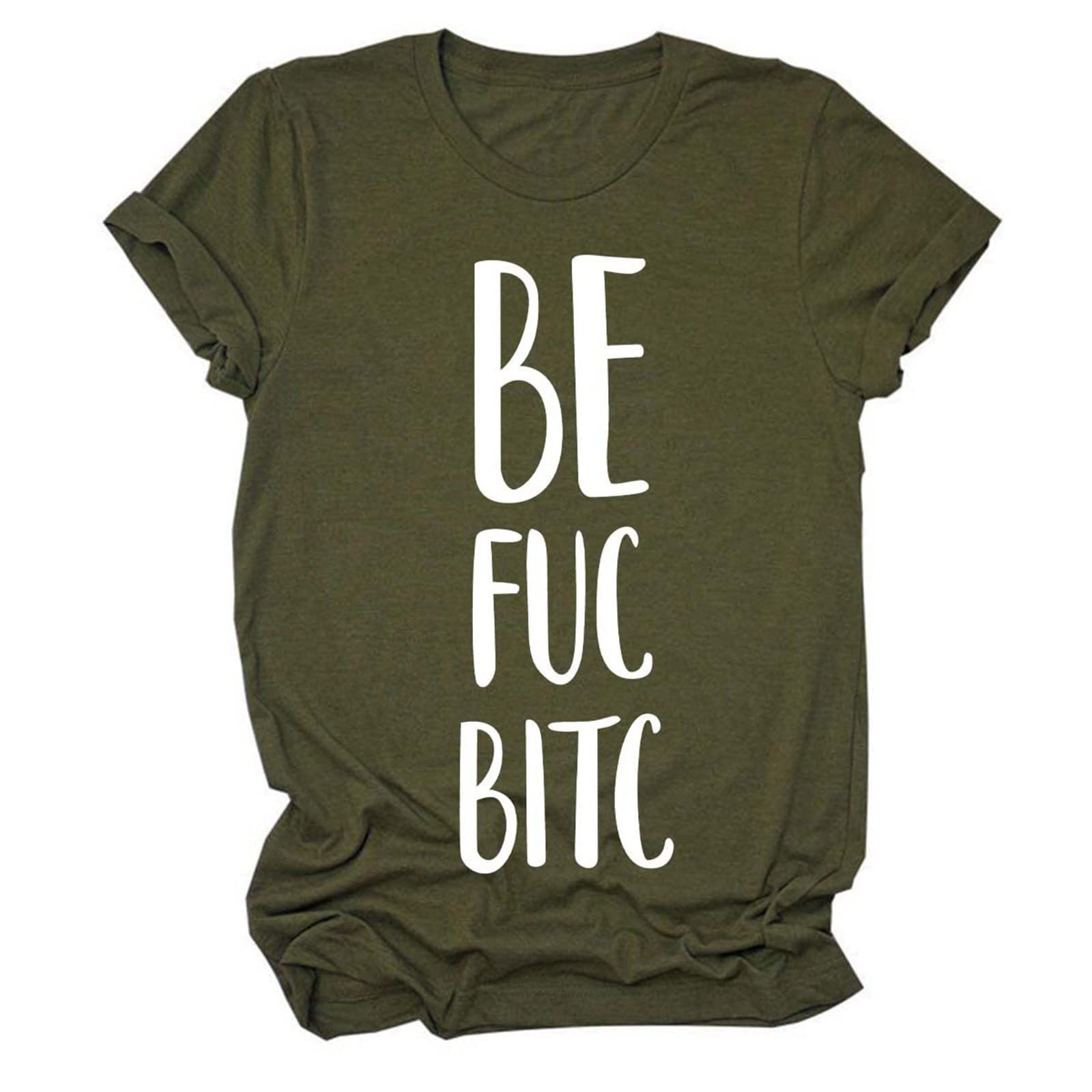 Women's Casual Loose Fit Round Neck Short Sleeve T-Shirts with Trendy Text Print - Perfect for Everyday Wear, Weekend Outfits & Summer Fashion 2023