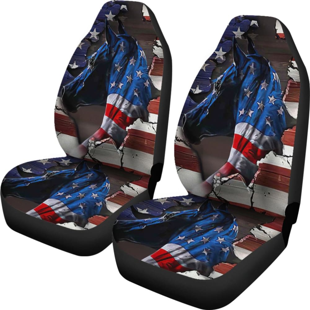 Premium American Horse Car Seat Covers - Perfect Gift for Horse Lovers | Durable & Stylish for Trucks, SUVs & Cars | Ideal for Equestrians & Western Riders