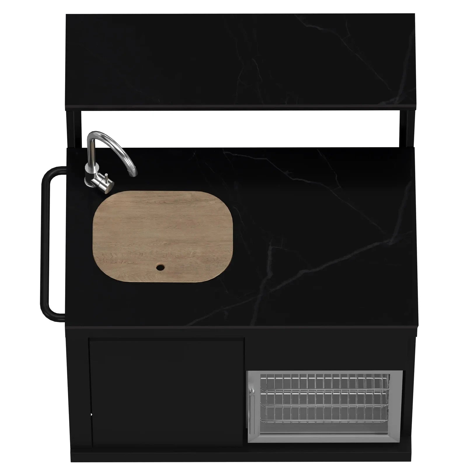 Premium Forno All'Aperto Outdoor Kitchen Set FODKT2582BLK - Stainless Steel BBQ Grill Island with Side Burner & Storage - Perfect for Backyard, Patio, and Poolside Entertaining