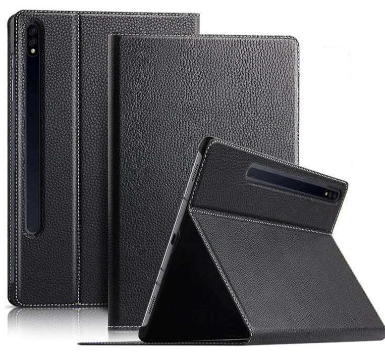 Premium Cowhide Real Leather Case for Samsung Galaxy Tab S8 11 X700 - Durable Protection for Work, Travel & Daily Use