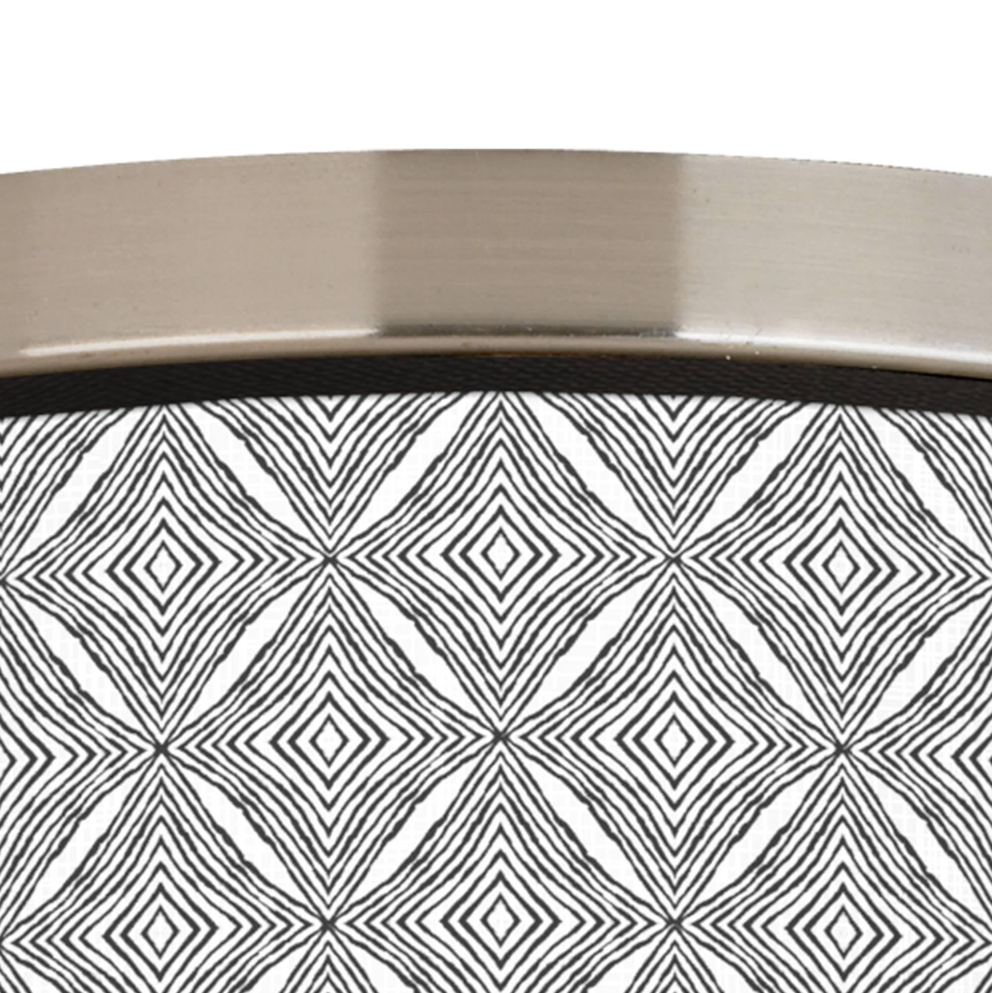 Moroccan Diamonds II Energy Efficient LED Ceiling Light with Printed Fabric Shade - Modern Lighting for Living Room, Bedroom & Dining Area