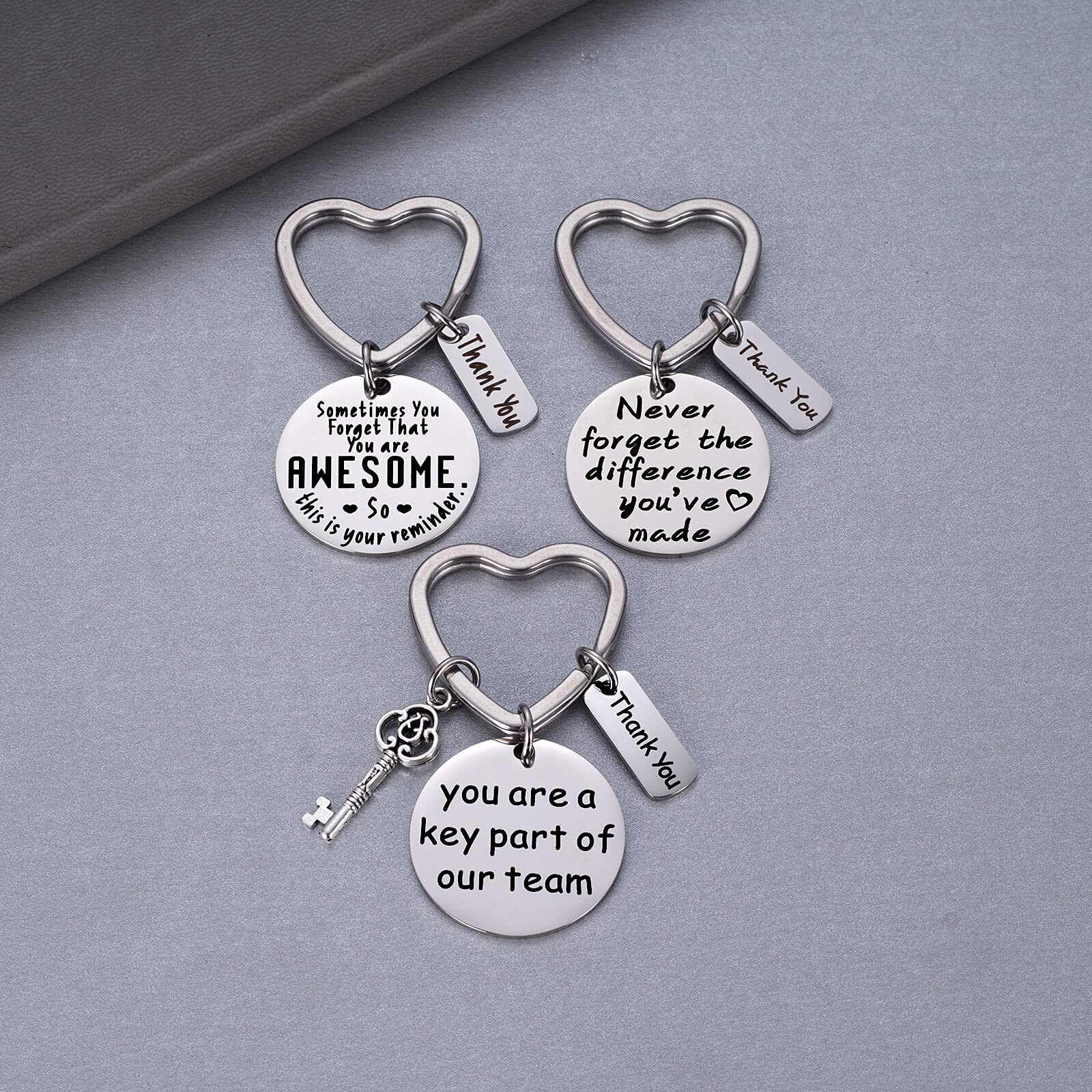 3pcs Employee Appreciation Keychain Set - Retirement & Thank You Gifts for Coworkers, Office Staff & Team Members - Well Done Recognition Awards for Colleagues | Perfect for Work Anniversaries, Farewell Parties & Professional Milestones