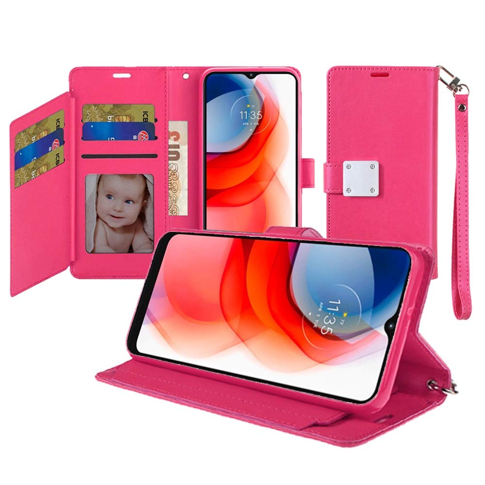 Nokia C200 Wallet Case with ID Card Holder - Hot Pink | Slim Protective Phone Cover for Women & Men | Perfect for Work, Travel & Everyday Use