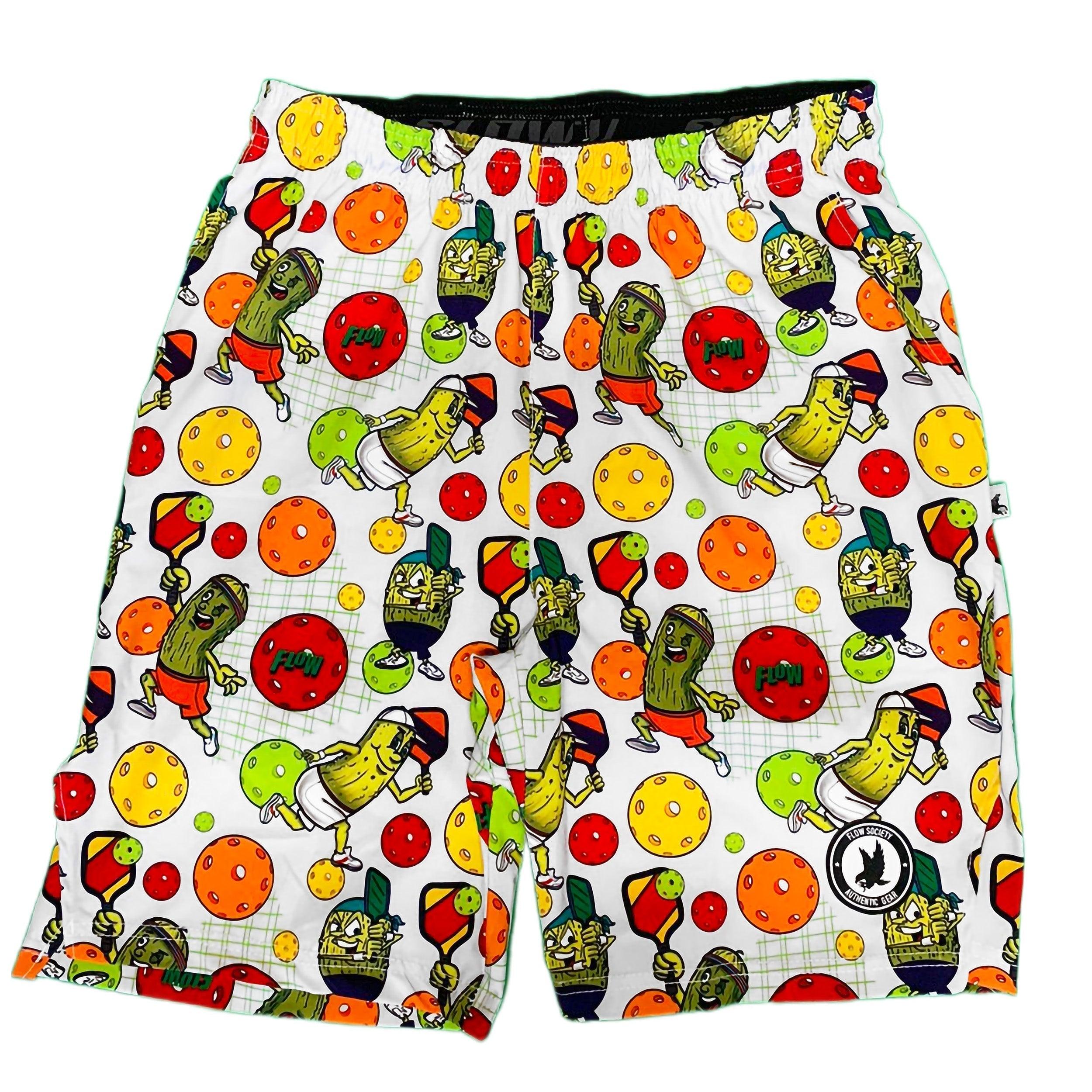 Men's White Pickleball Flow 9 Shorts - Breathable Athletic Shorts for Pickleball, Tennis & Running - Lightweight & Quick-Dry Performance Shorts for Men