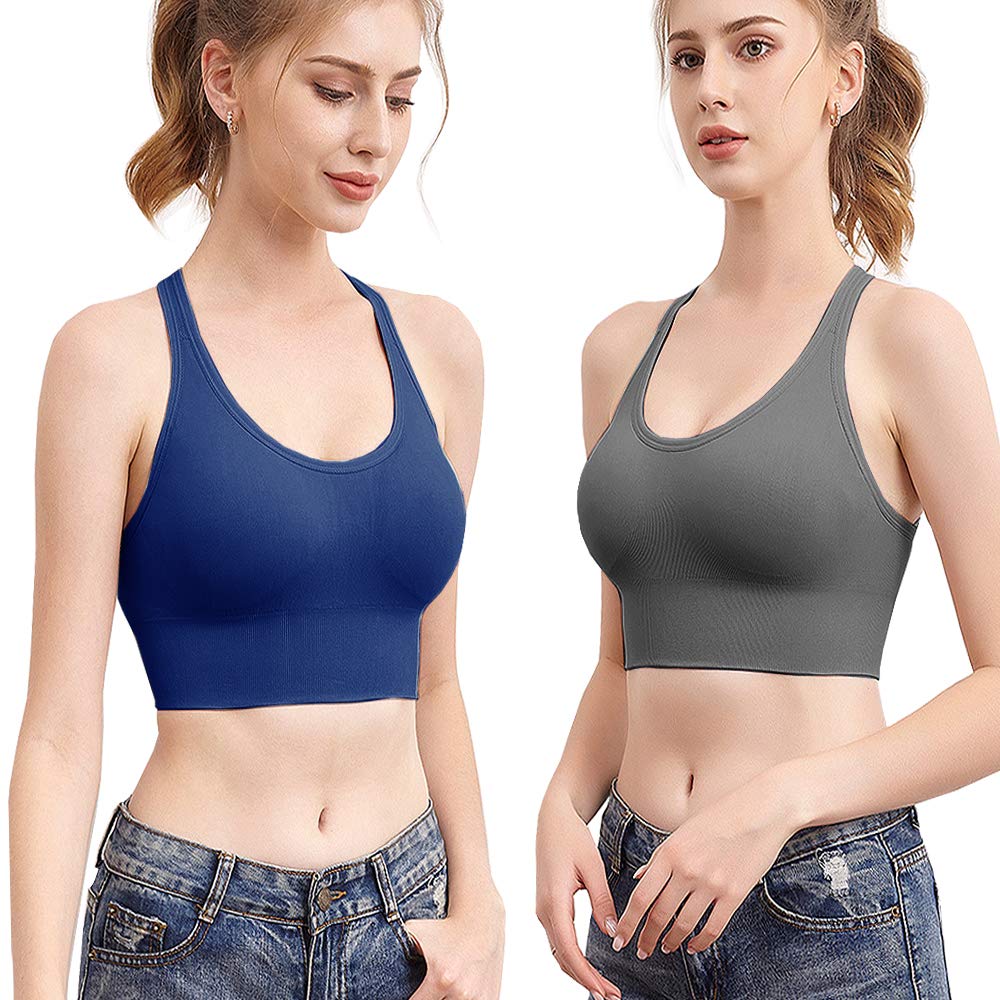High Impact Sports Bras for Women - Racerback Padded Workout Bras, Yoga & Fitness Support, Comfortable Multipack - Perfect for Running, Gym Training & Active Lifestyles