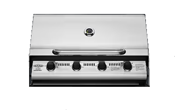 Beef Eater BDBG420SA 4-Burner Stainless Steel Built-In BBQ Grill - Outdoor Gas Barbecue for Backyard, Patio & Garden Cooking (No Trolley Included)