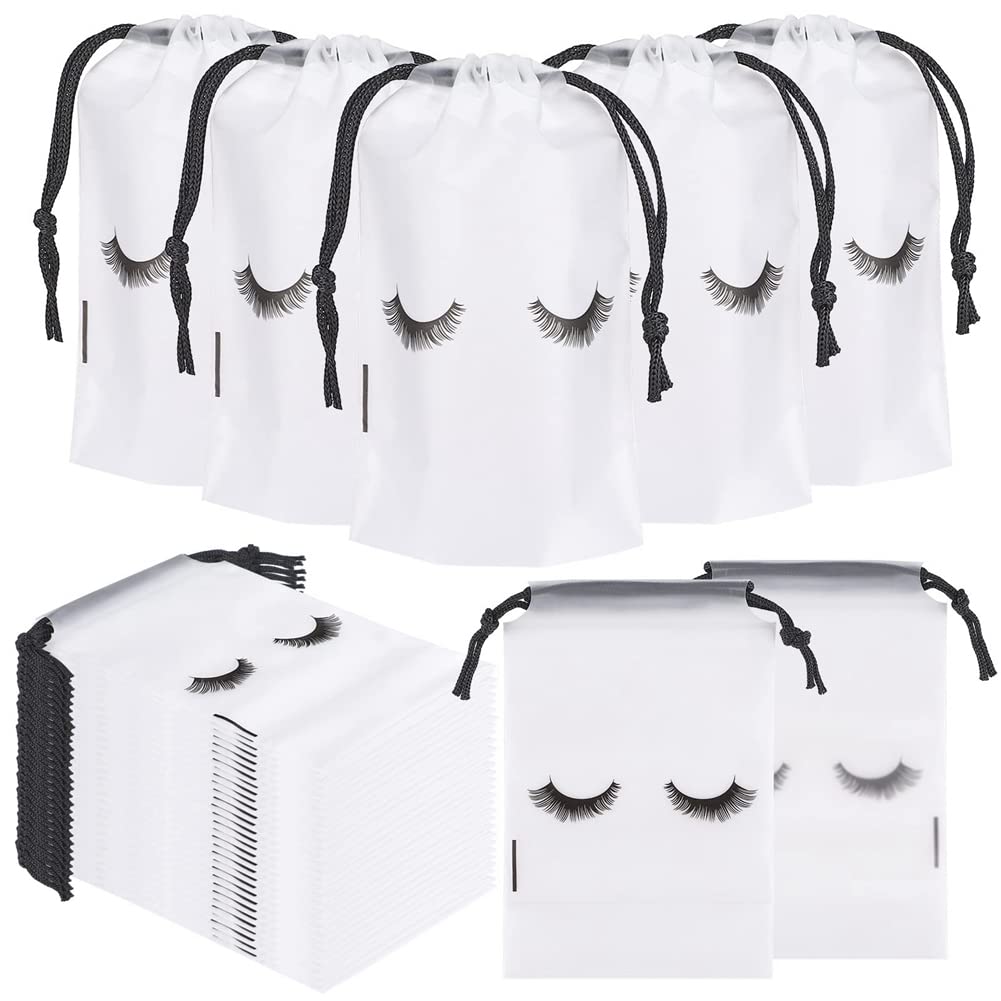 100Pcs Eyelash Extension Gift Bags - Premium Lash Goodie Bags for Clients - Perfect for Eyelash Extension Salons, Beauty Gifts & Client Appreciation (5x7 Inches) - Ideal for Bridal Parties, Spa Treatments & Professional Lash Artists