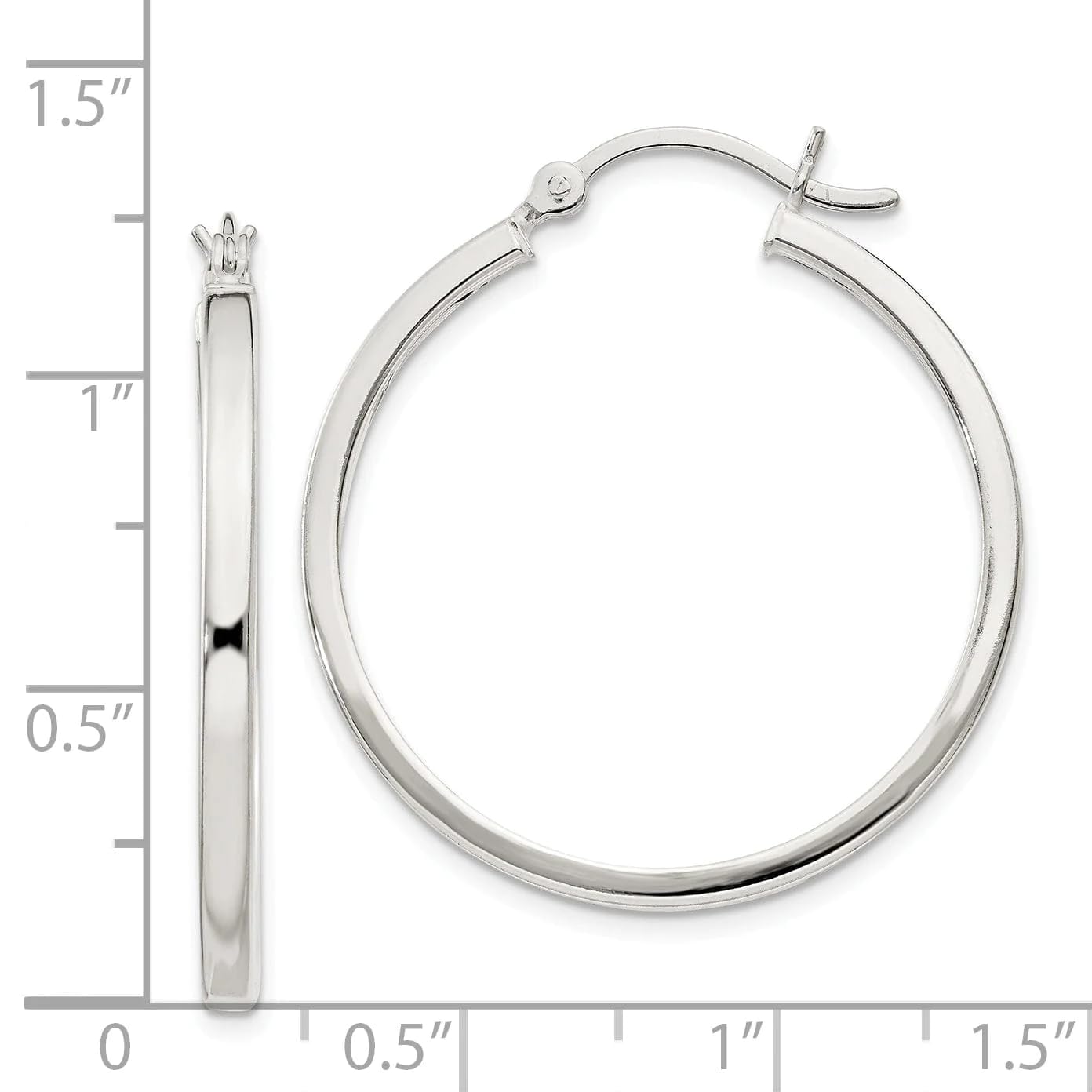 Sterling Silver Hollow Hoop Earrings for Women - Lightweight Hinged Back Design for Comfort - Perfect for Everyday Wear, Parties & Special Occasions