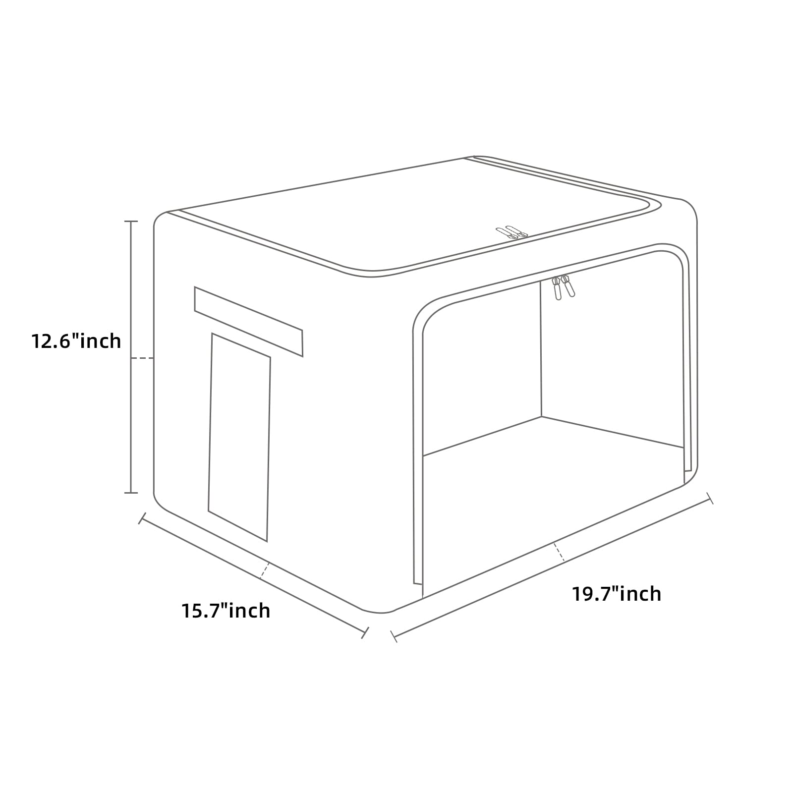 2-Pack Large Foldable Clothes Storage Bins with Metal Frame - 19.7x15.7x12.6 Inch Linen Fabric Organizer Set with Clear Window & Handles (Black) - Perfect for Closet, Bedroom, Nursery & Seasonal Storage