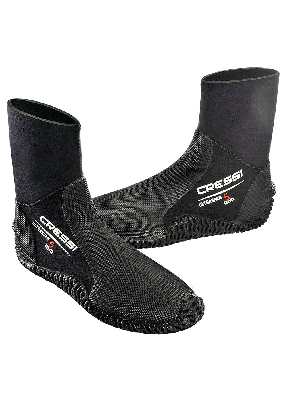 Cressi 5mm Neoprene Zipperless Scuba Diving Boots for Men & Women - Warm Waterproof Snorkeling & Spearfishing Footwear for Cold Water Adventures