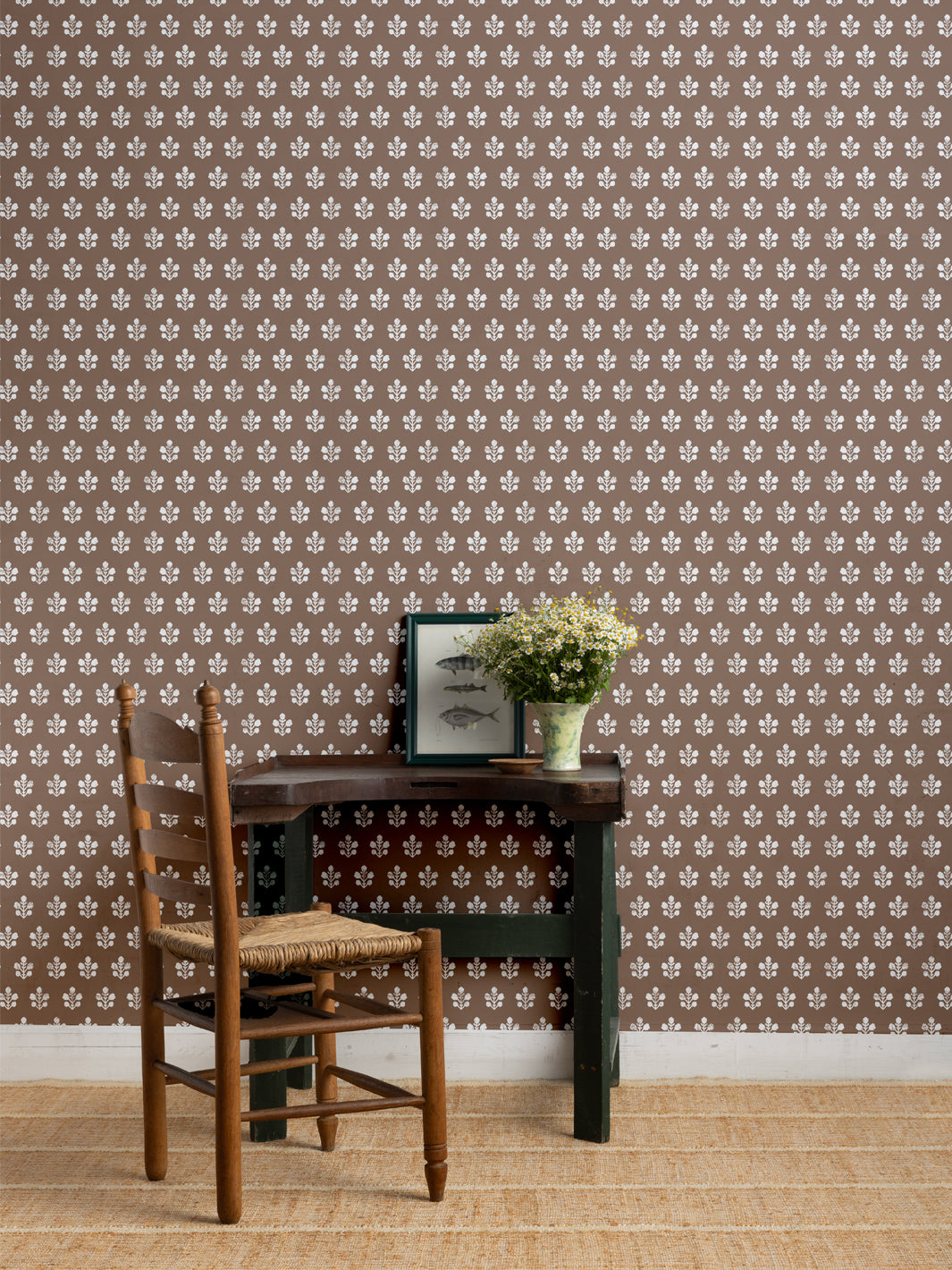 Ensley Floral Wallpaper by Sugar Paper - Fawn & Neutral Tones - Perfect for Bedroom, Living Room & Home Decor