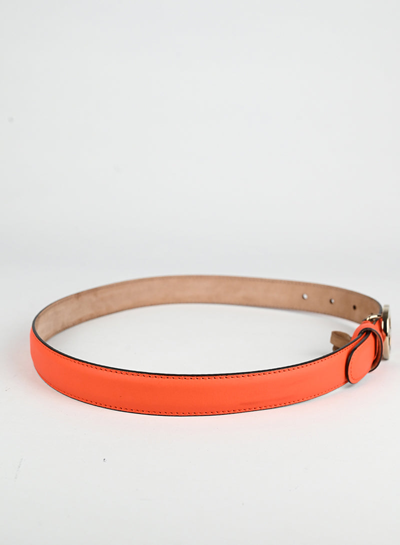 Authentic Gucci Leather Belt in Orange | Premium Italian Craftsmanship | Perfect for Casual & Formal Outfits