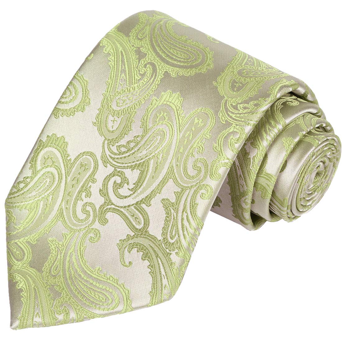 KissTies Men's Classic Paisley Silk Necktie for Business, Wedding & Formal Events - Premium Gift Box Included - Perfect for Office, Interviews & Special Occasions