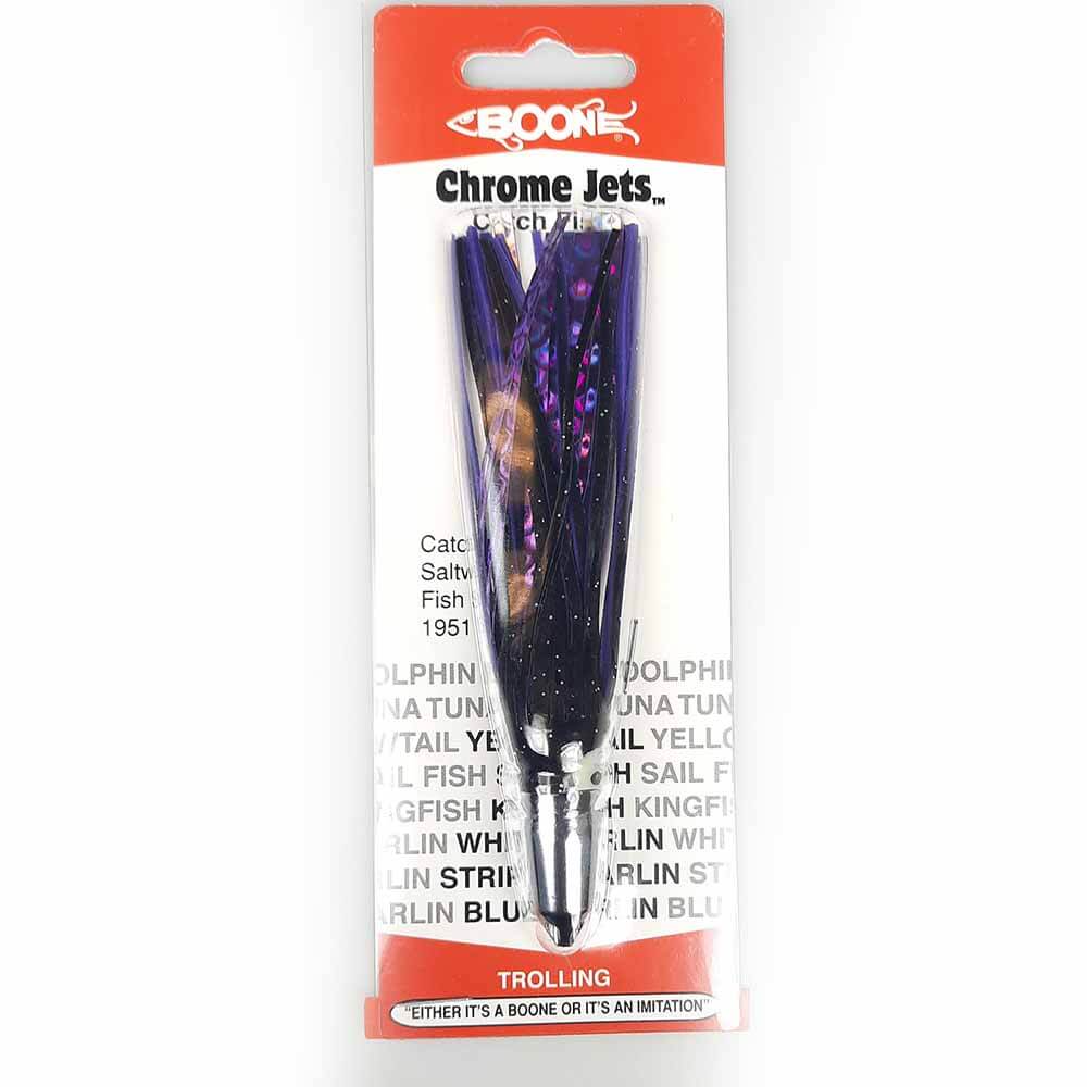 Boone Chrome Jet Head Fishing Lures - Premium Saltwater & Freshwater Bass Fishing Lures for Professional Anglers - Perfect for Deep Sea, Lake, and River Fishing