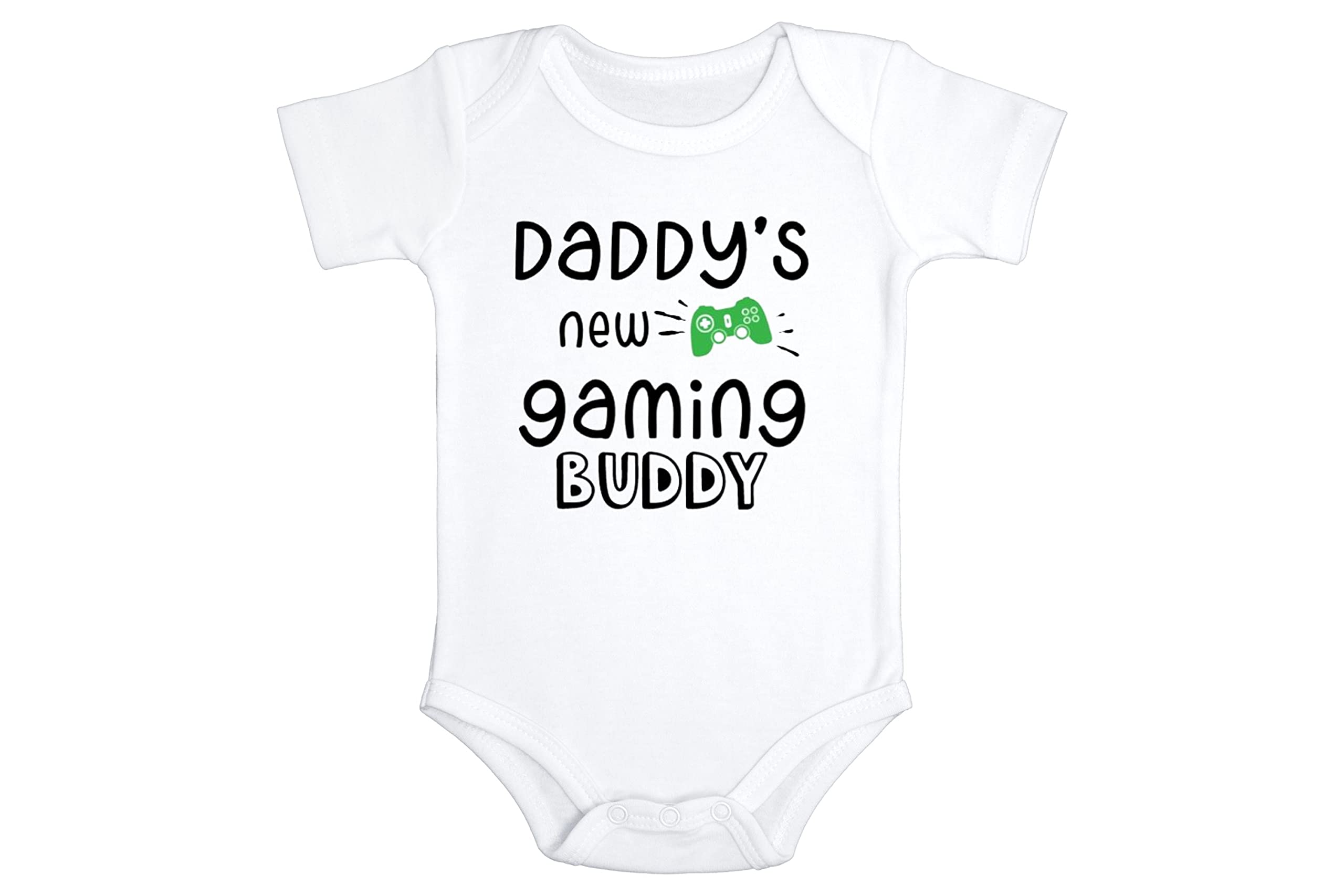 Daddy's New Gaming Buddy Baby Bodysuit - Funny Infant Onesie for Gamers | Cute Newborn Gift for Father's Day & Baby Showers | Perfect for Gaming Parties & Family Photos