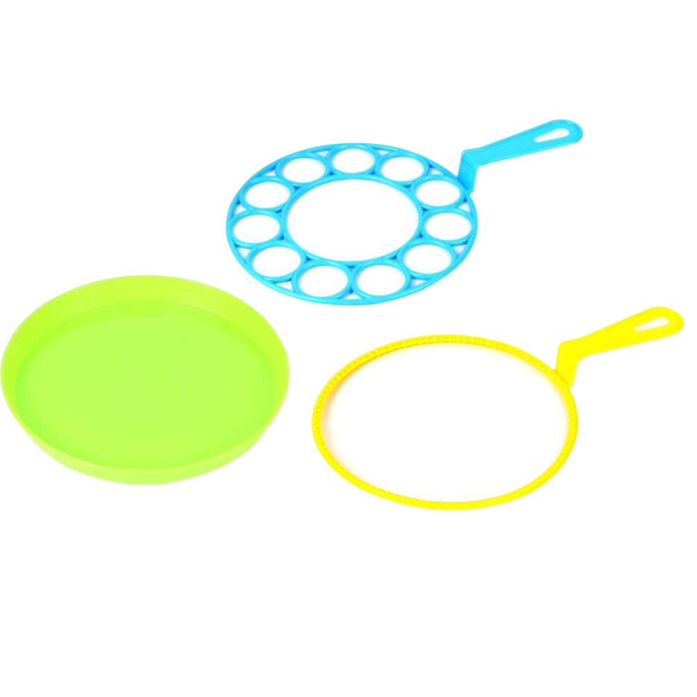 **BESPORTBLE 3-Piece Bubble Wands Set – Giant Bubble Maker for Kids with Tray – Outdoor Bubble Toys for Children – Perfect for Backyard, Park, and Beach Play**