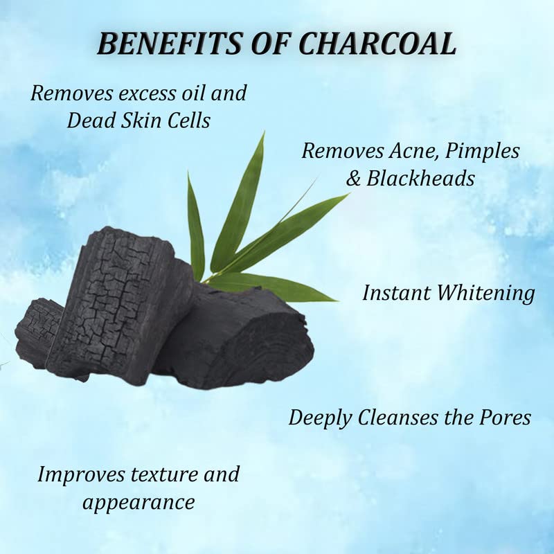 Instant Whitening Activated Charcoal Face Wash for Men & Women - Deep Cleansing Korean Technology Charcoal Cleanser for Acne, Blackheads & Oily Skin | Perfect for Daily Skincare Routine & Detox