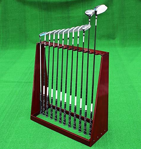 Premium 13-Slot Golf Club Organizer Stand - Durable Wooden Putter Holder & Storage Rack for Golf Clubs | Perfect for Home, Office, or Pro Shop Display & Organization