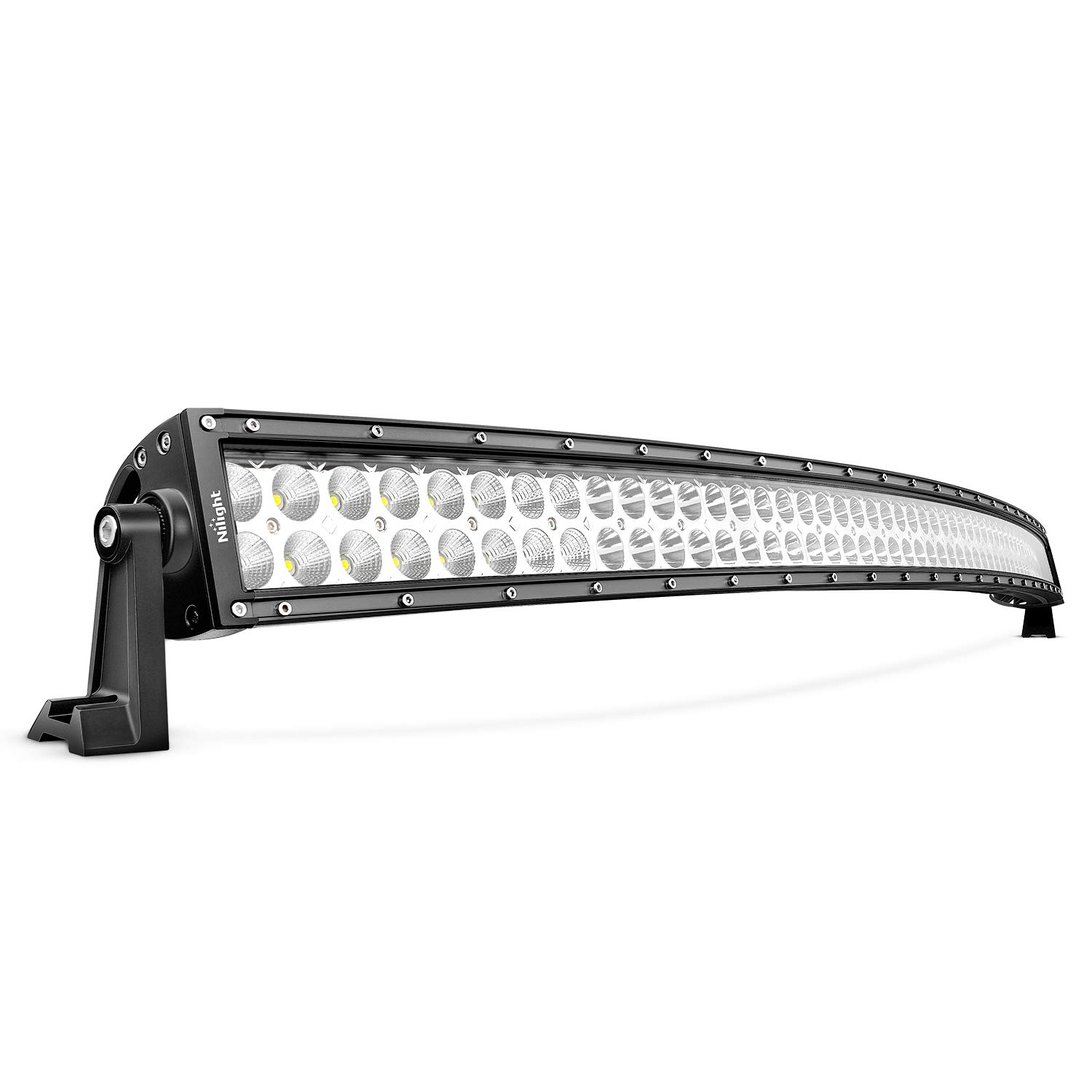 Nilight 52-Inch 300W Curved LED Light Bar - Spot Flood Combo Off-Road Driving Lights for Trucks, Boats, Jeeps - Durable Work Light with 2-Year Warranty | Perfect for Night Driving, Off-Roading & Marine Use