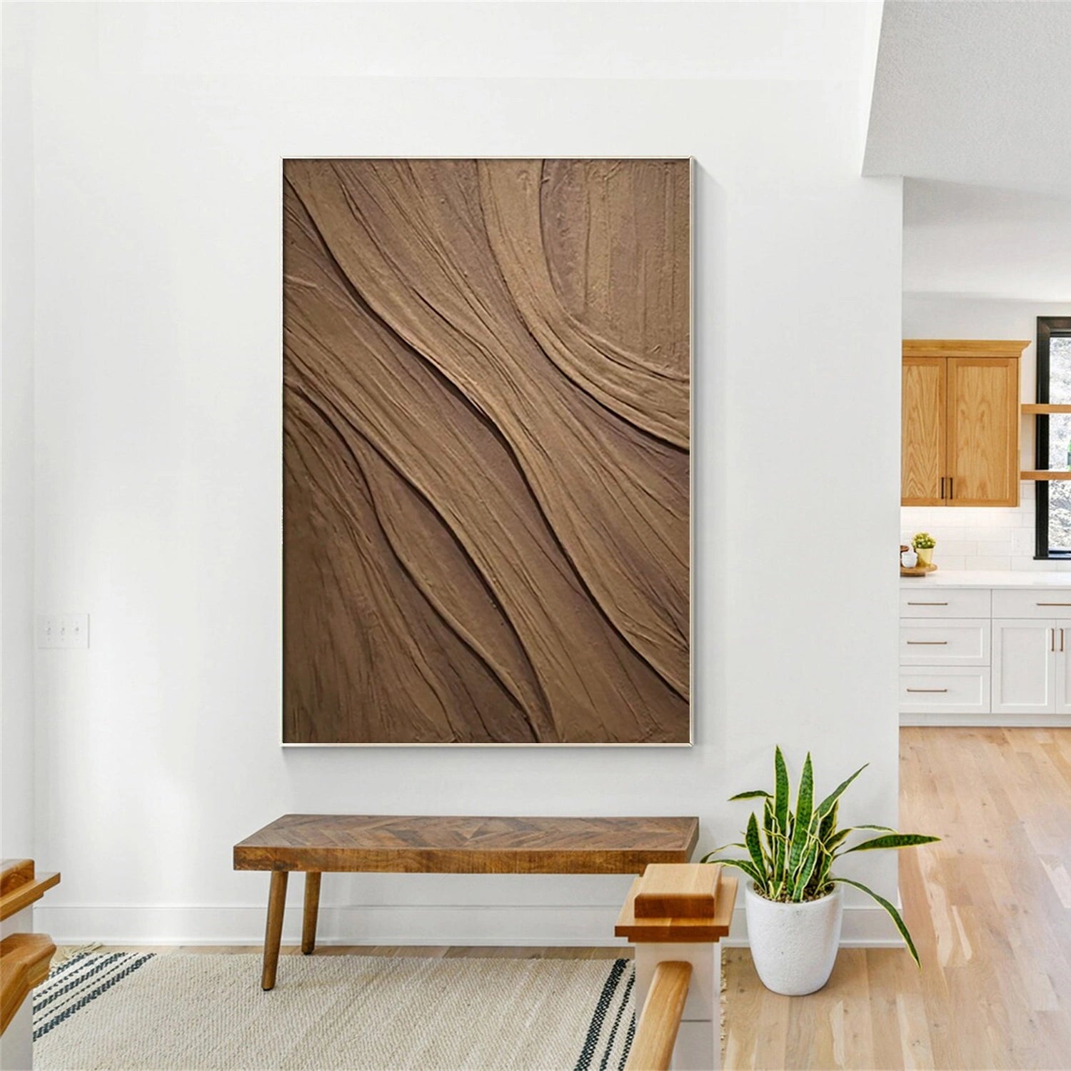 Beige & Brown Abstract Wall Art Print #BB117 - Modern Home Decor for Living Room, Bedroom & Office