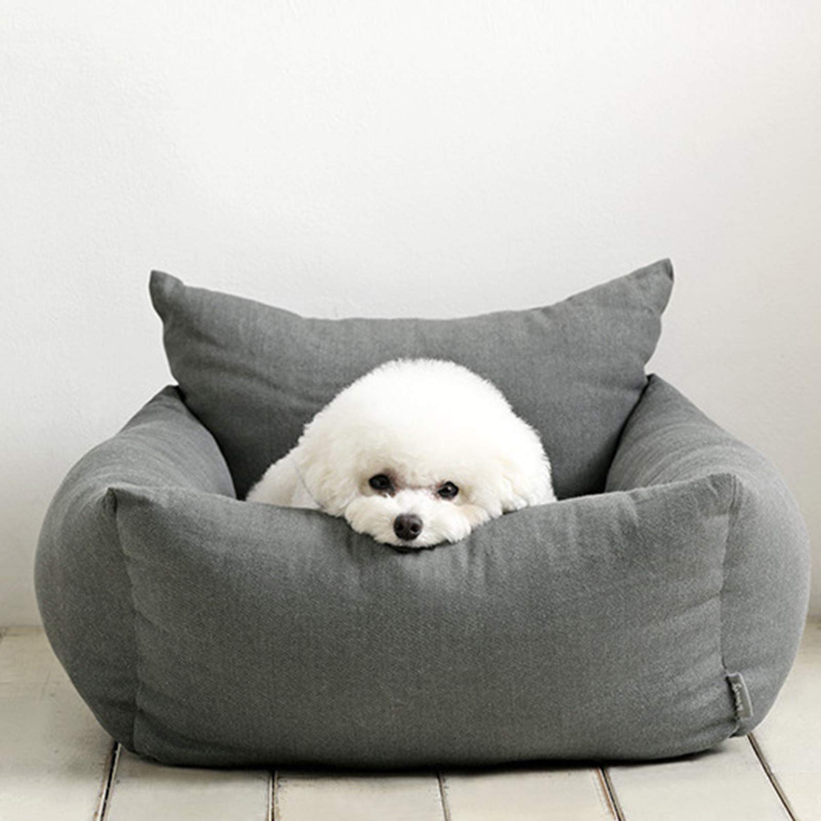 **Premium Dog Car Bed for Small Dogs & Cats - Travel Safe Pet Booster Seat with Clip-On Leash & Non-Slip Base - Fits All Cars & SUVs - Perfect for Road Trips & Daily Commutes**