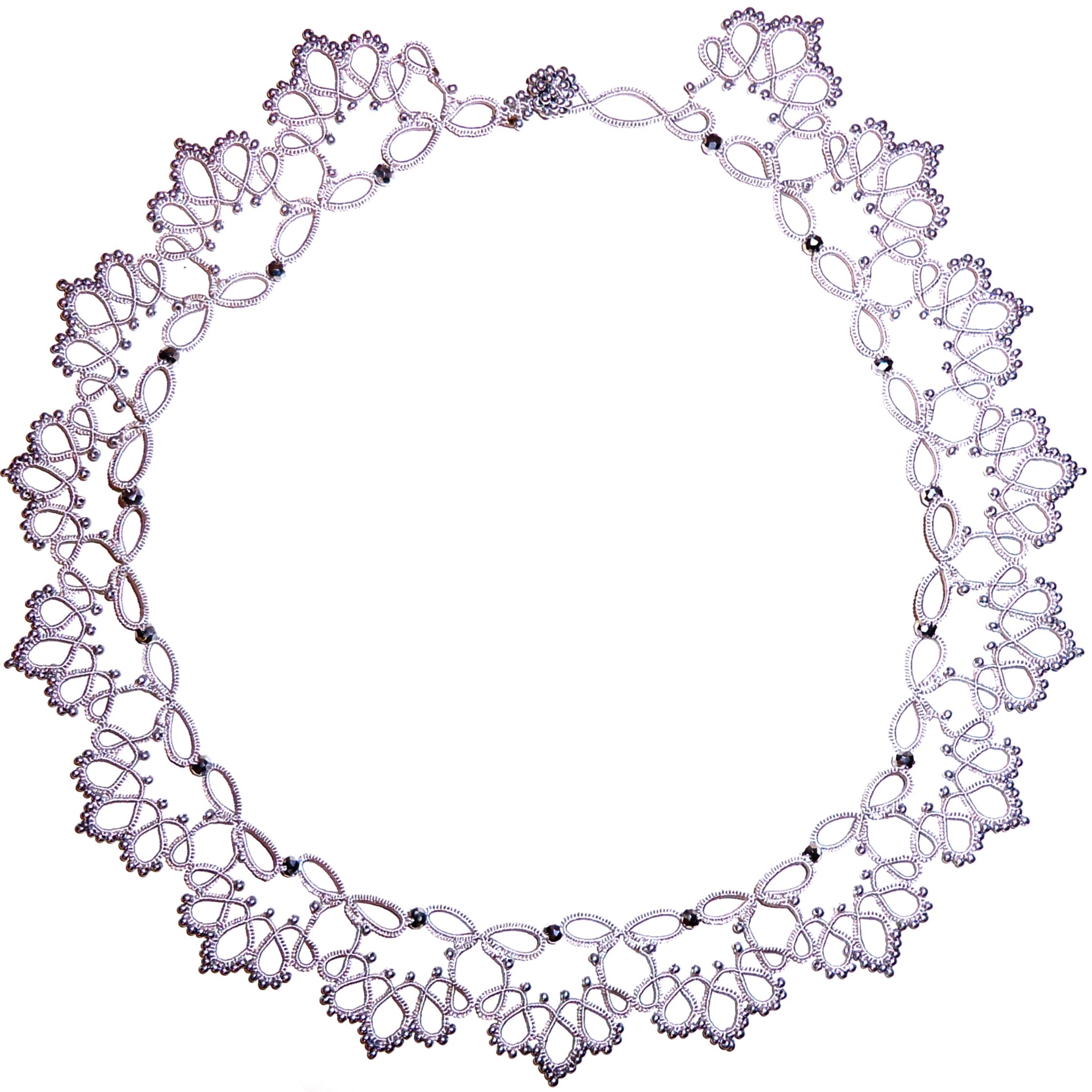 Elegant Silver & Grey Silk Crochet Seed Bead Necklace - Perfect for Weddings, Parties & Boho Fashion Accessories