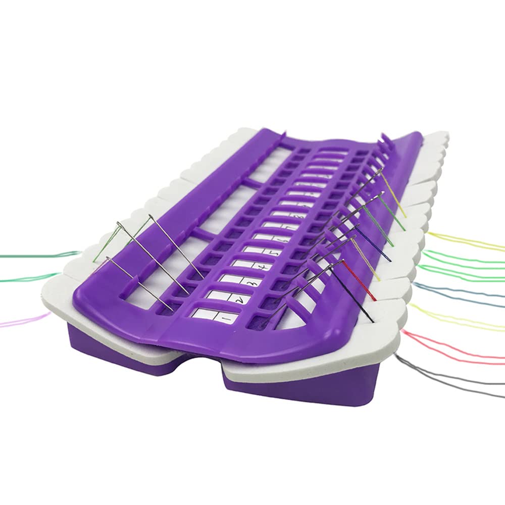 4-Piece 30-Slot Embroidery Thread Organizer Kit - Cross Stitch Floss Storage Box (Green, Blue, Pink, Purple) - Perfect for Needlework, DIY Crafts & Sewing Projects