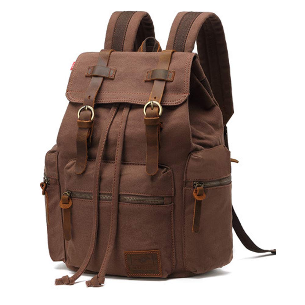 Vintage Canvas Backpack for Men - High Capacity 12-15
