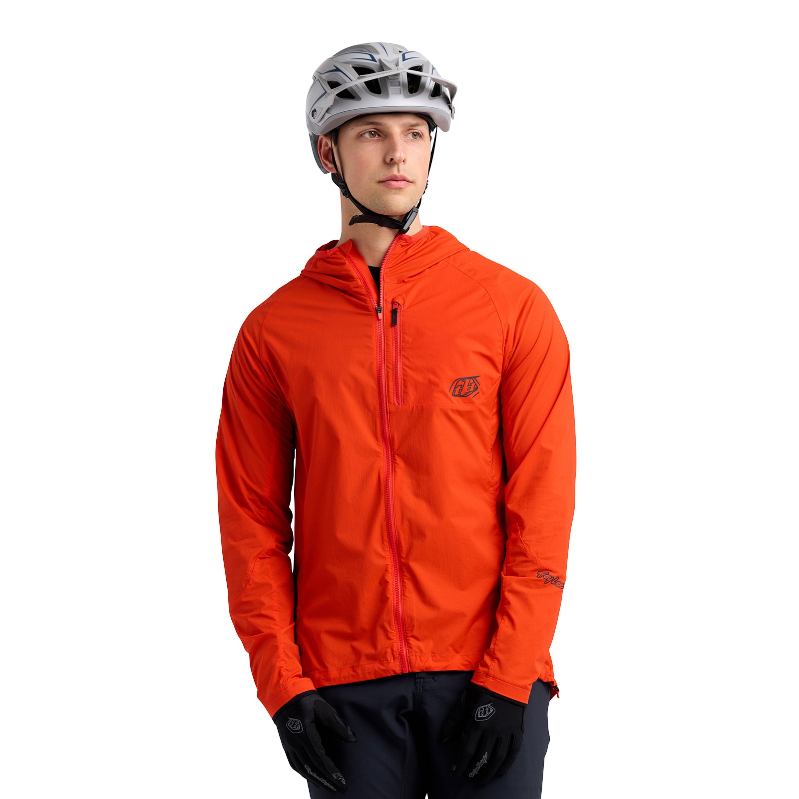 Drift Windbreaker Jacket Mono Fire Orange - Lightweight Waterproof Windbreaker for Outdoor Running, Hiking & Travel