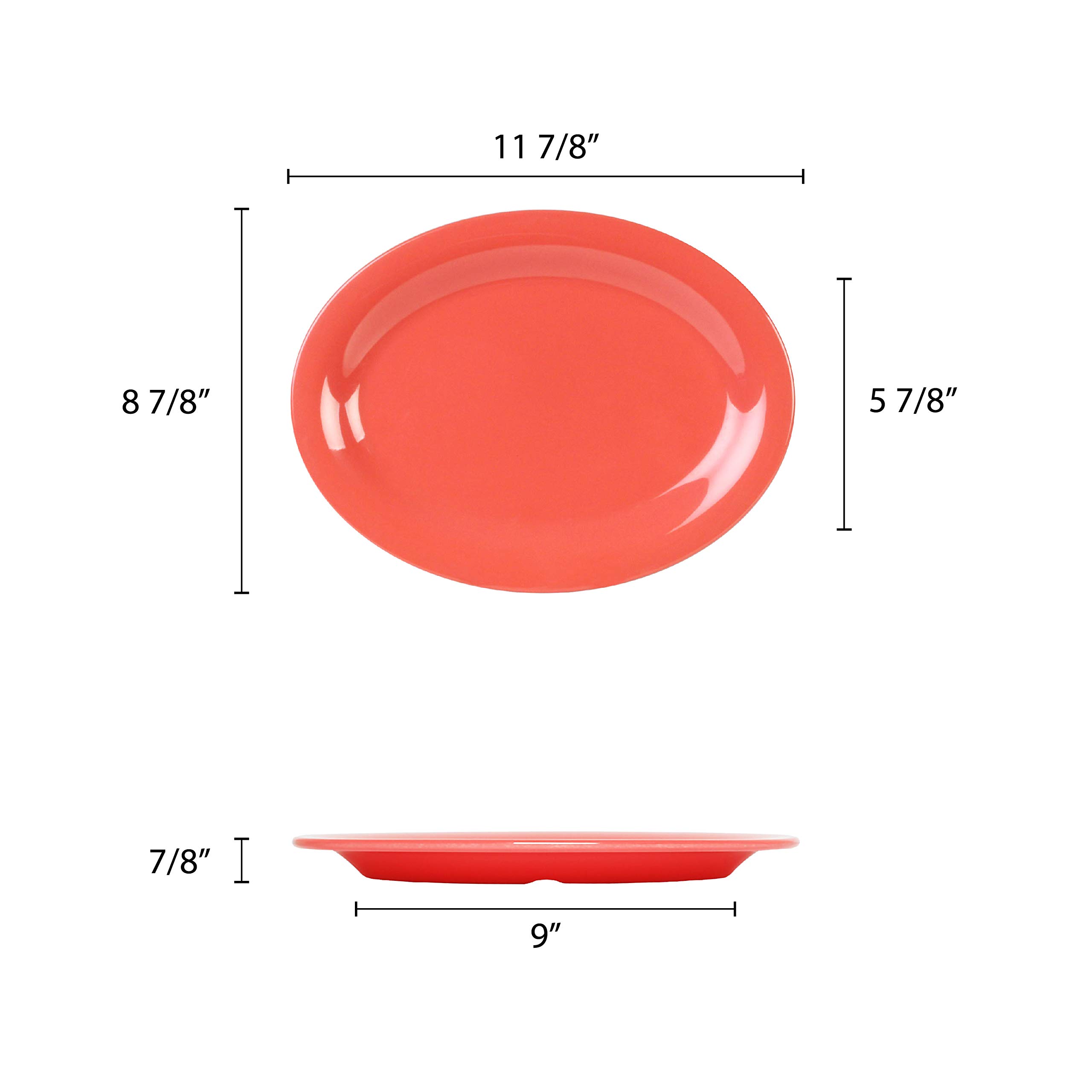 Premium Orange Melamine Dinnerware Set - 12