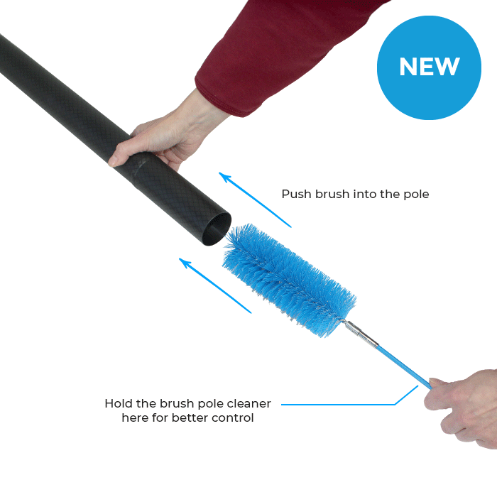 SkyVac Pole Cleaning Brush – High-Quality Telescopic Brush for Gutter, Roof & Window Cleaning – Perfect for Home Maintenance & Professional Use