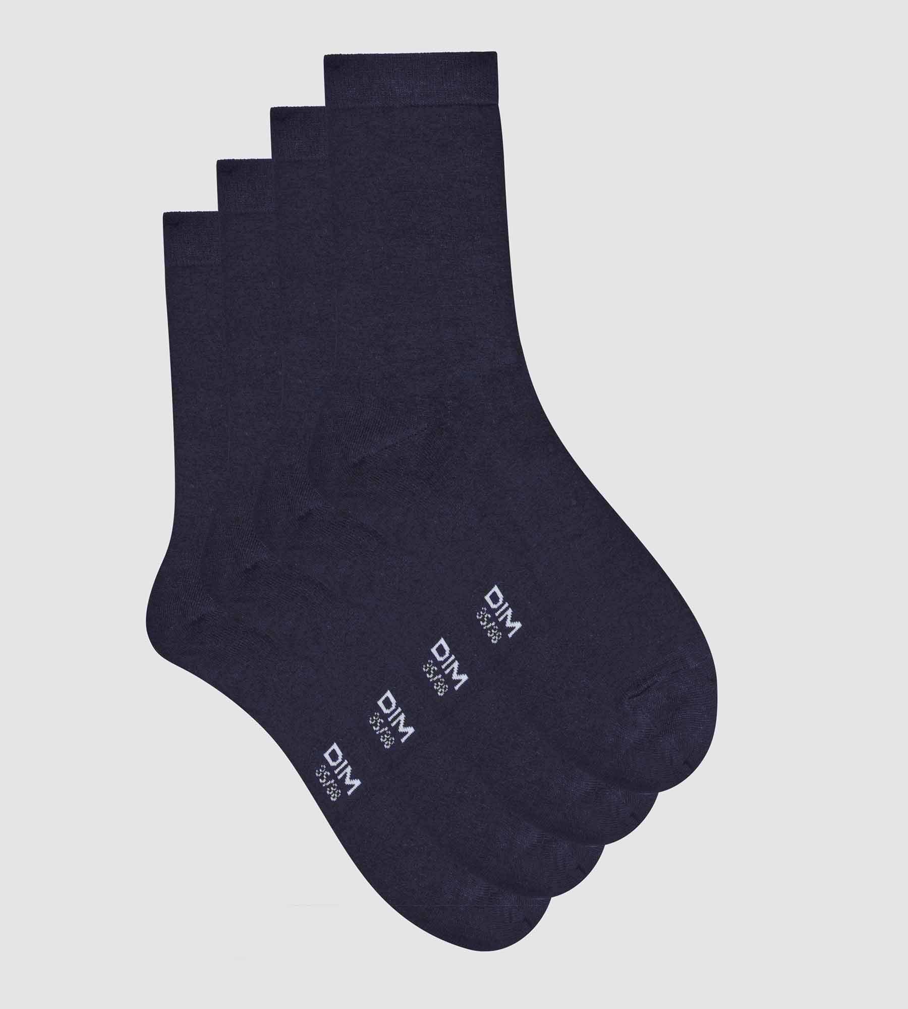 2 Pairs Women's Bamboo Viscose Socks Navy Blue - Soft & Breathable for Everyday Comfort, Yoga, and Relaxation at Home