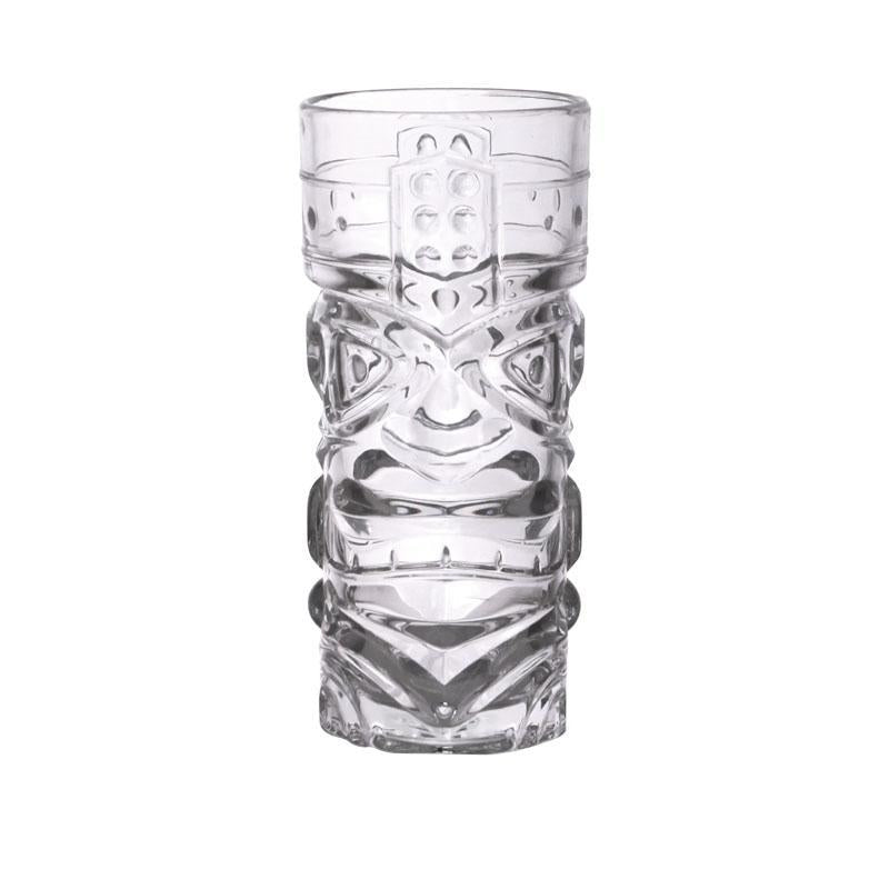 BarConic® Tiki Cocktail Glass Set - 15oz Tropical Drinkware for Summer Parties, Luau & Beach Themed Events - Perfect for Margaritas, Pina Coladas & Exotic Cocktails
