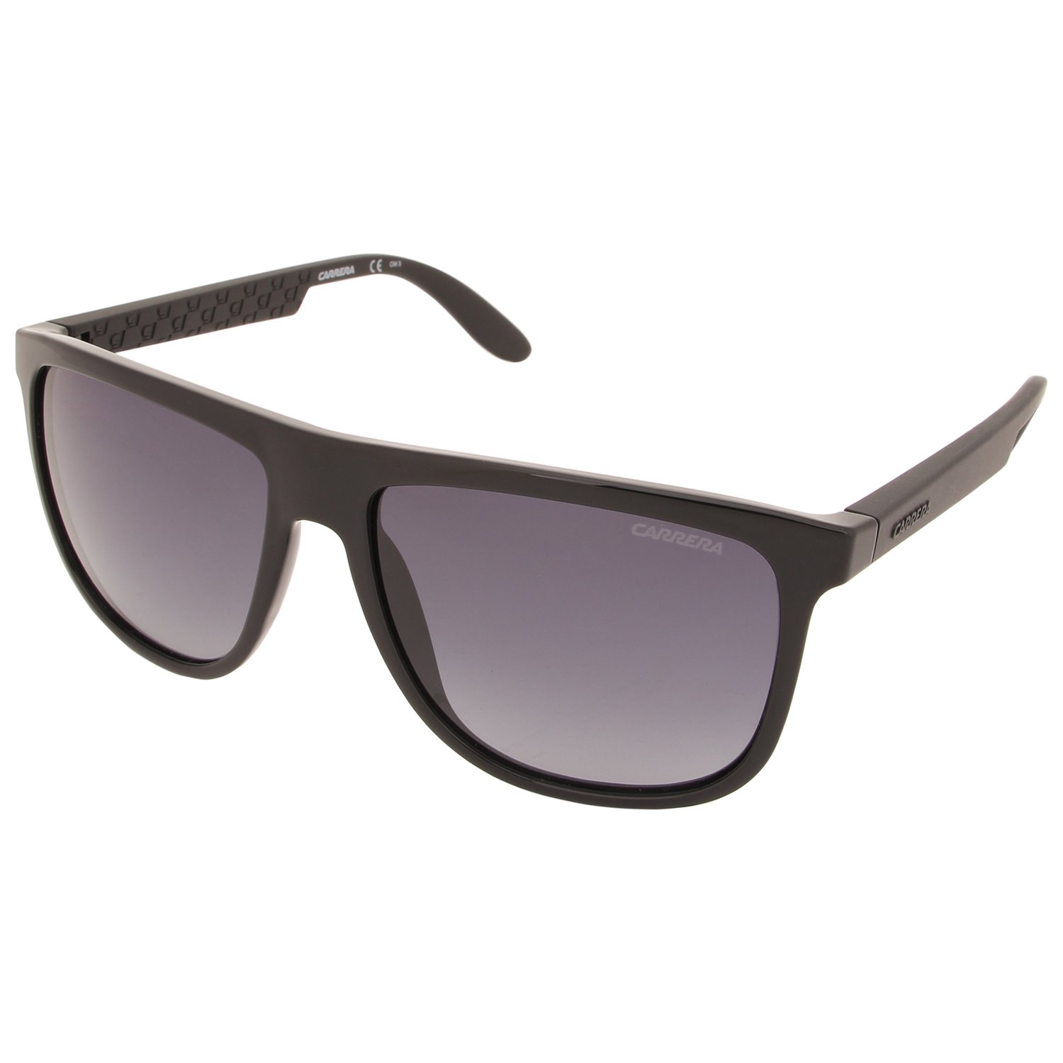 Carrera CA5003/S Rectangular Sunglasses for Men & Women - Matte Black/Dark Gray Gradient Lens, 58mm UV Protection - Perfect for Driving, Outdoor Sports & Fashion