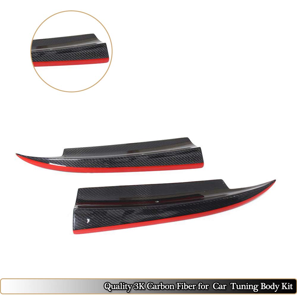 MCARCAR Rear Bumper Splitter for Mercedes Benz CLA Class W117 C117 (2013-2019) - Carbon Fiber Spoiler with Red Accents | Perfect Upgrade for CLA45 AMG, CLA200 & CLA250 Sedans | Enhances Sporty Look & Aerodynamics for Street Racing & Car Shows
