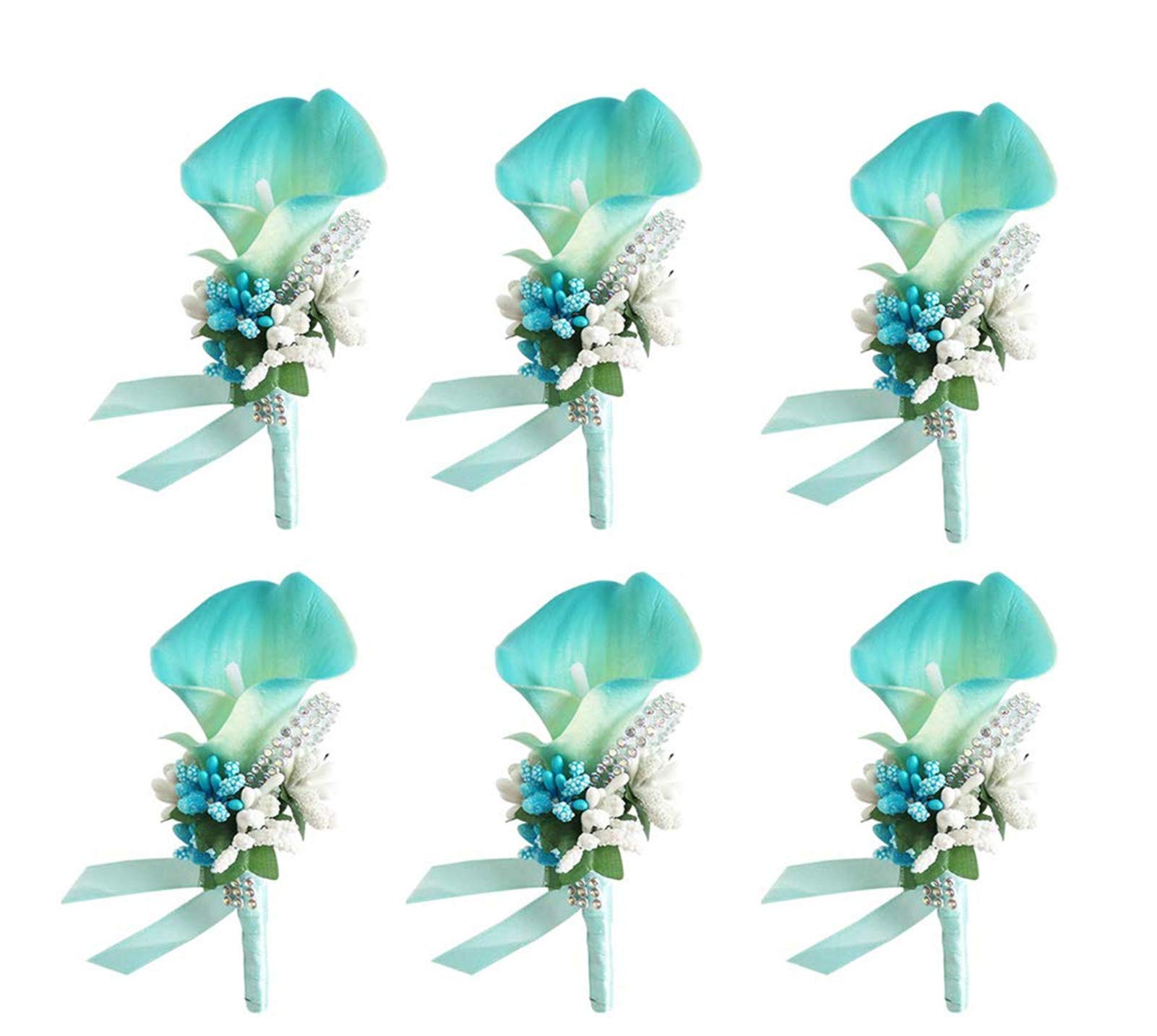 Elegant Rose Boutonniere for Groom & Groomsmen - Real Touch Silk Flower Brooch for Weddings, Prom, Parties & Formal Events - Perfect for Wedding Lapel, Suit Jacket & Special Occasions
