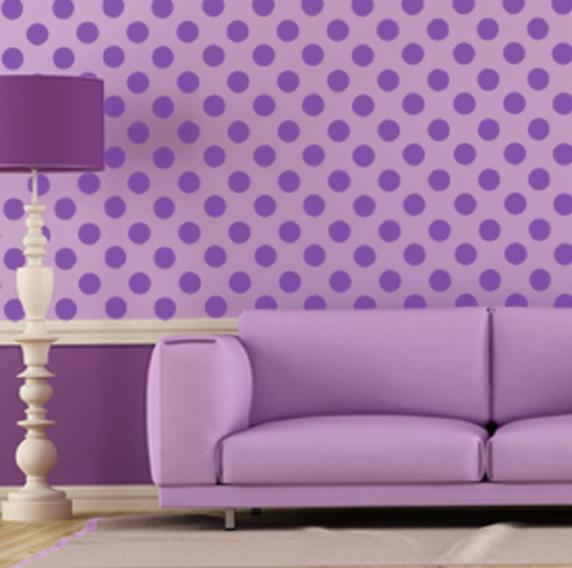 Lavender Purple Wall Decals - Removable Dots for Bedroom, Nursery & Kids Room Decor - Perfect for Home, Office & Dormitory Styling