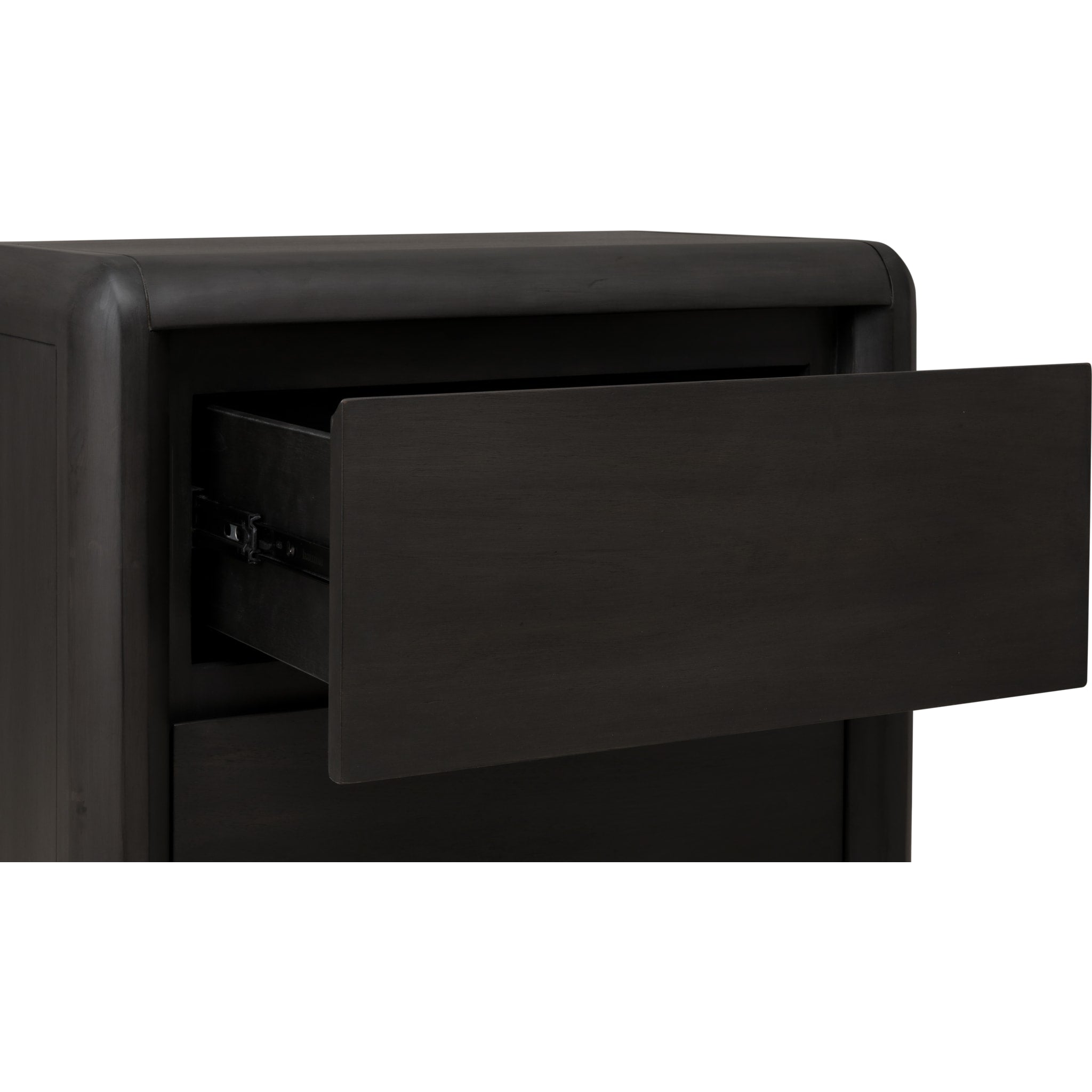 Xolani Two Drawer Acacia Wood Nightstand with Jaguar Print - Modern Bedside Table for Bedroom, Living Room & Guest Room - Sturdy Wooden End Table with Storage Space