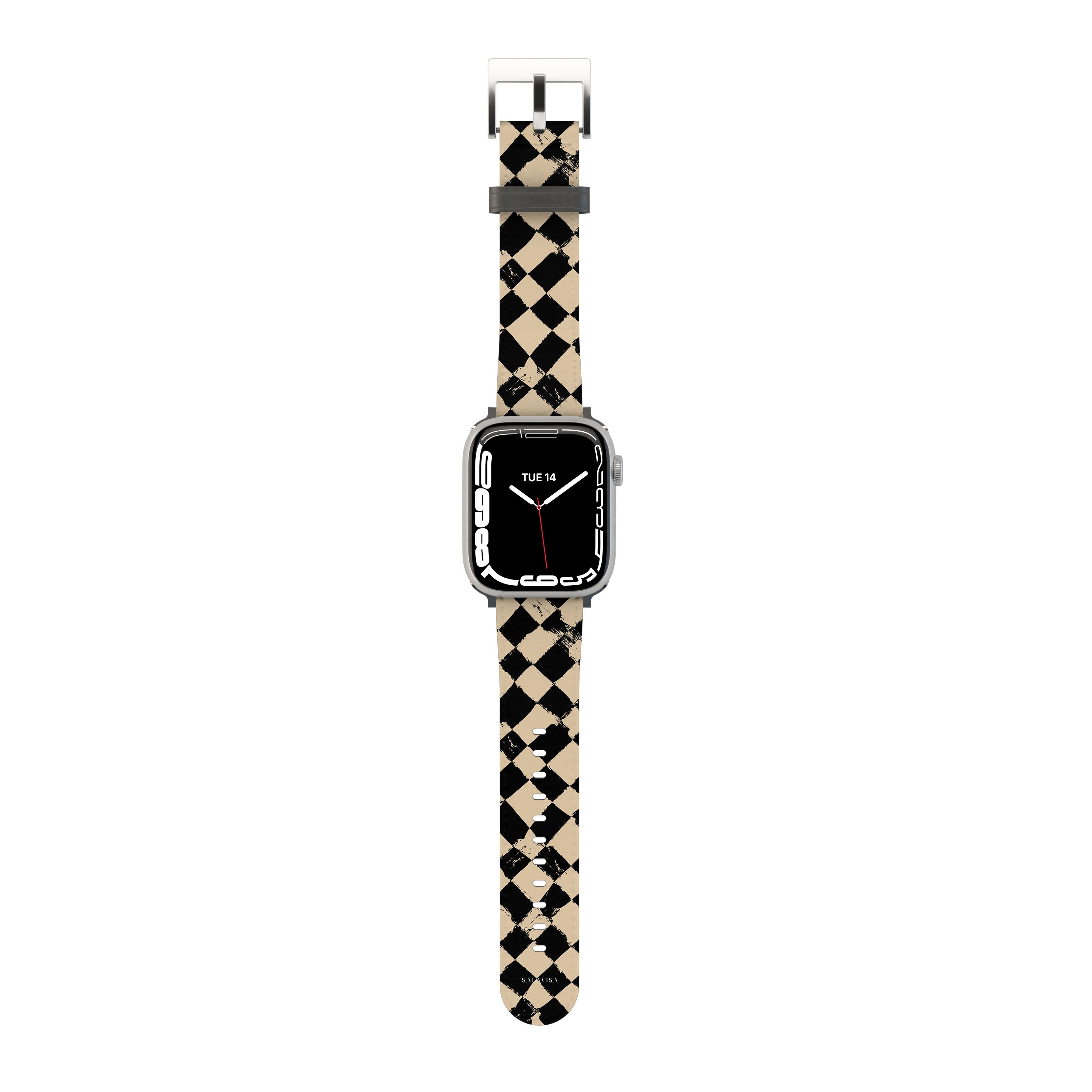 Premium Chess Cross Pattern Apple Watch Band - Stylish & Durable Replacement Strap for Apple Watch Series 1-9 - Perfect for Gamers, Chess Enthusiasts & Fashionable Tech Accessories
