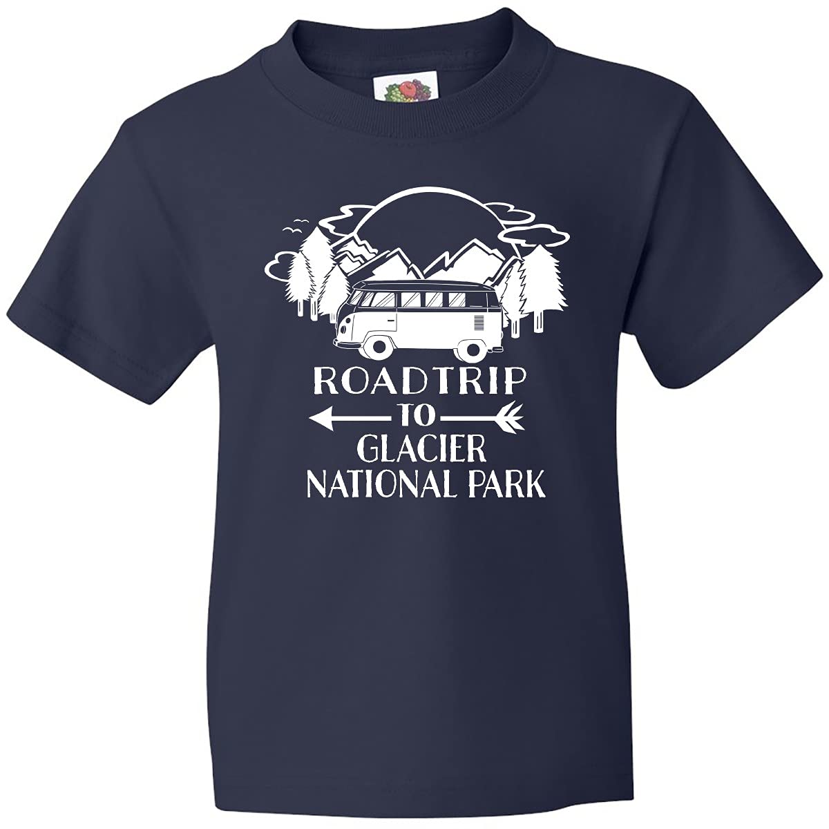 Road Trip to Glacier National Park Youth T-Shirt for Travel & Adventure
